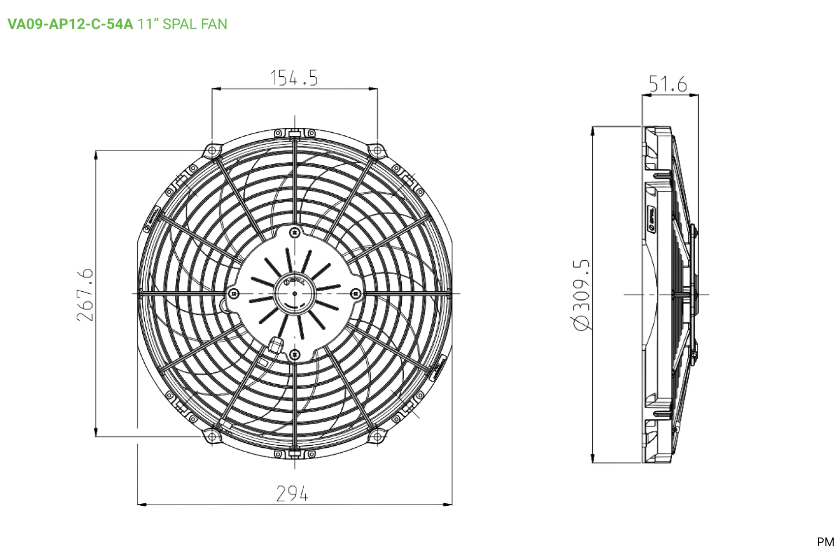 11" SPAL Fan - Pull Type - Image 4