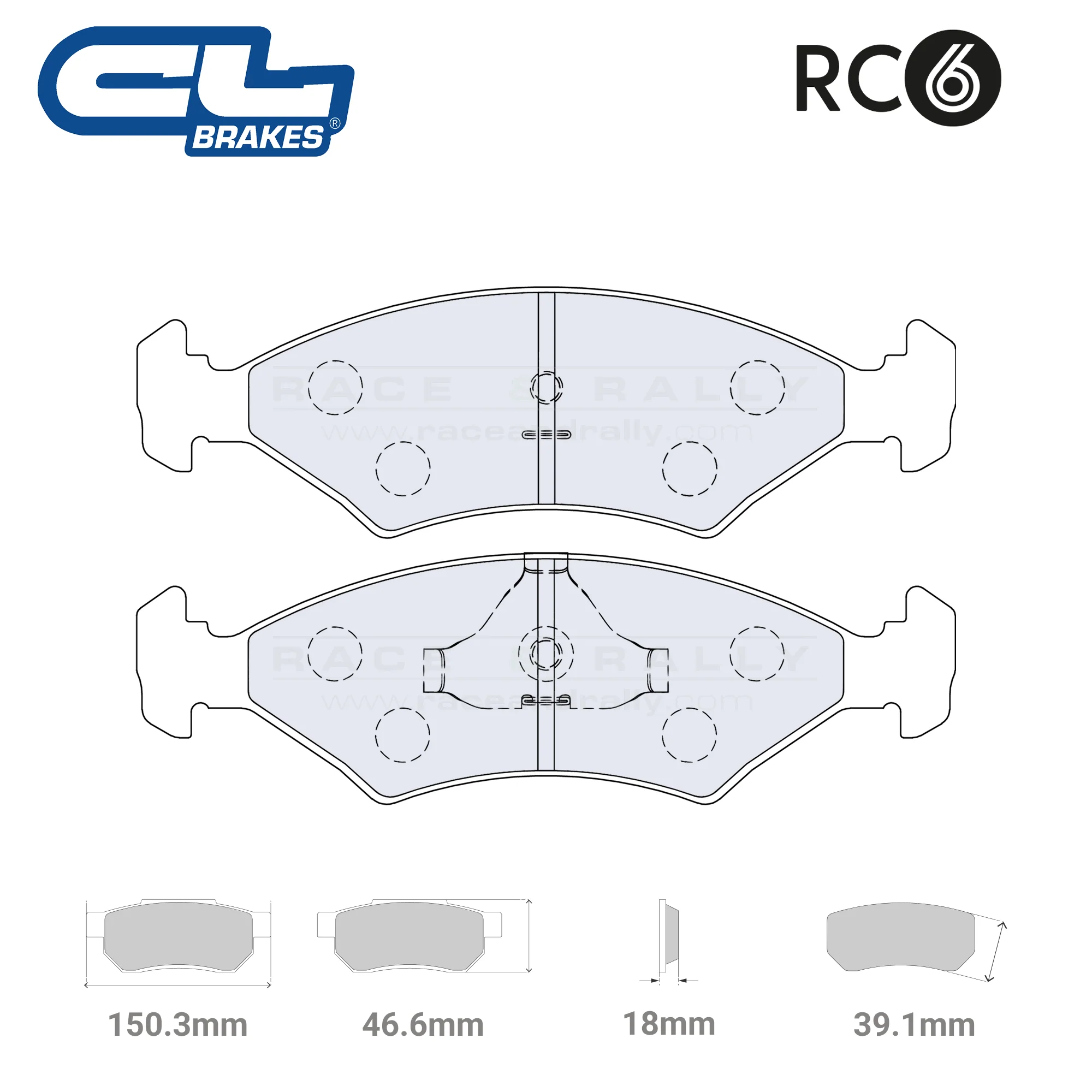 4016 - RC6 Brake Pads