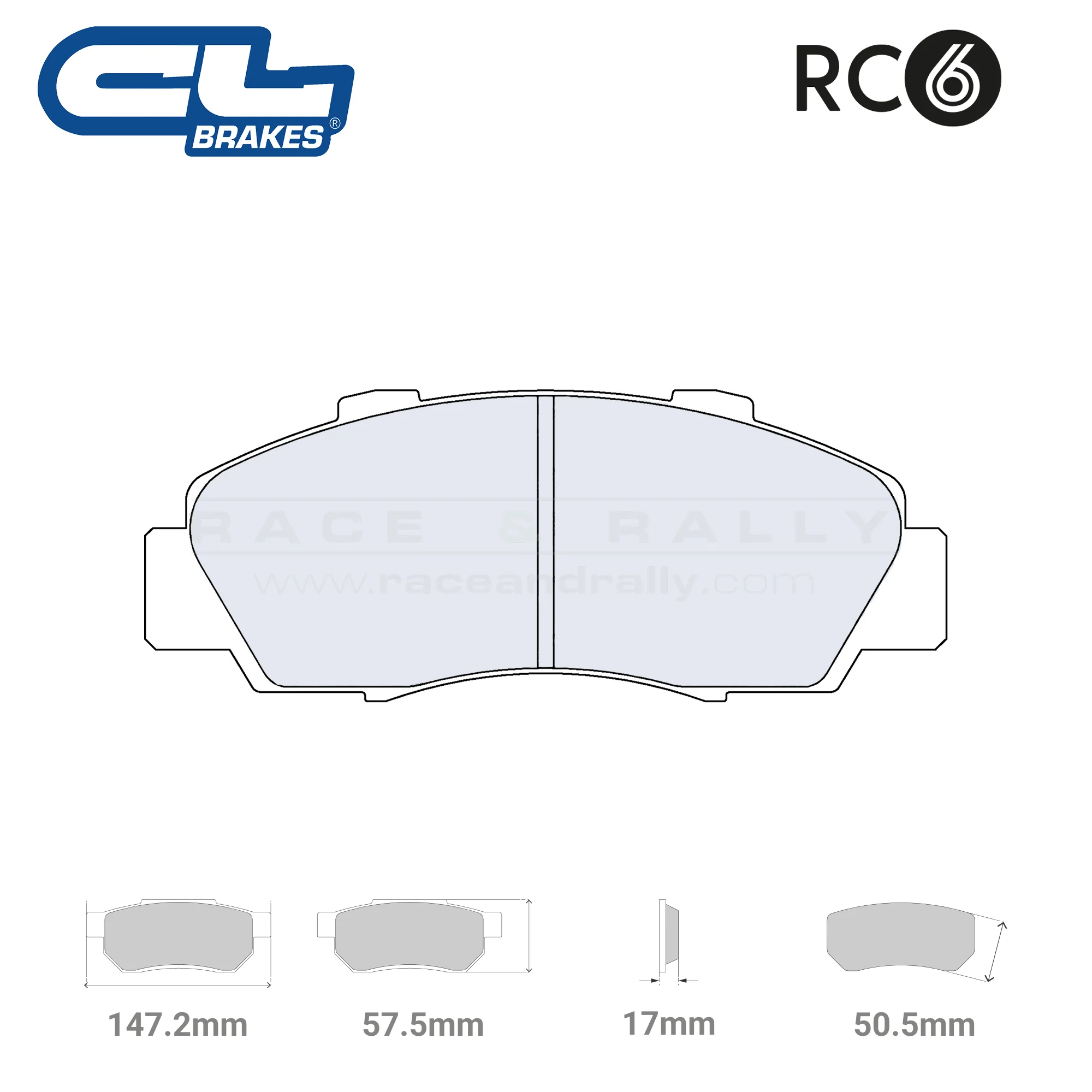 4044 - RC6 Brake Pads