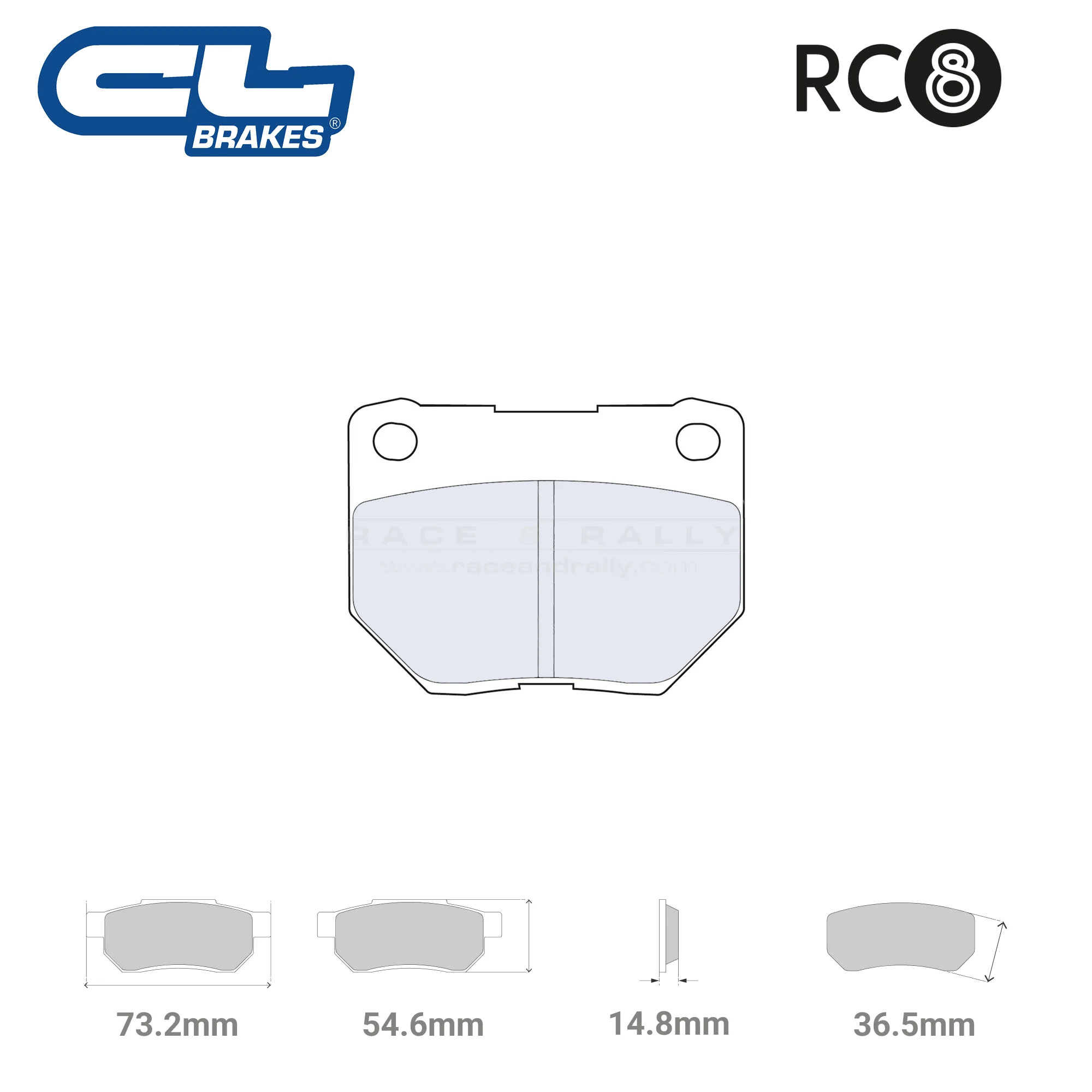 4069 - RC8 Brake Pads