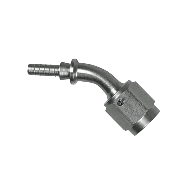 45° Swept Tube Female Concave Seat - Swivel