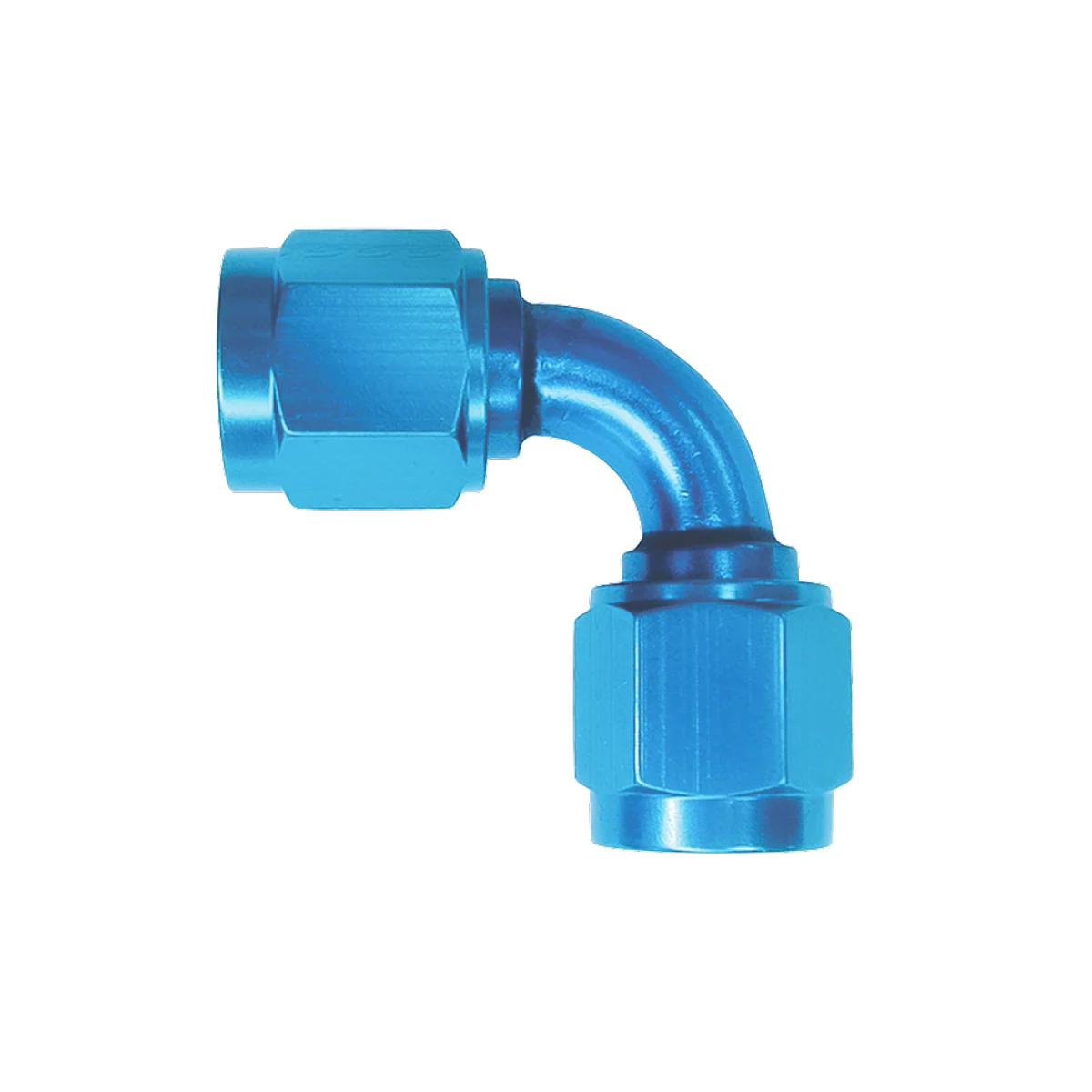 90° swept female to female swivel adaptor - JIC
