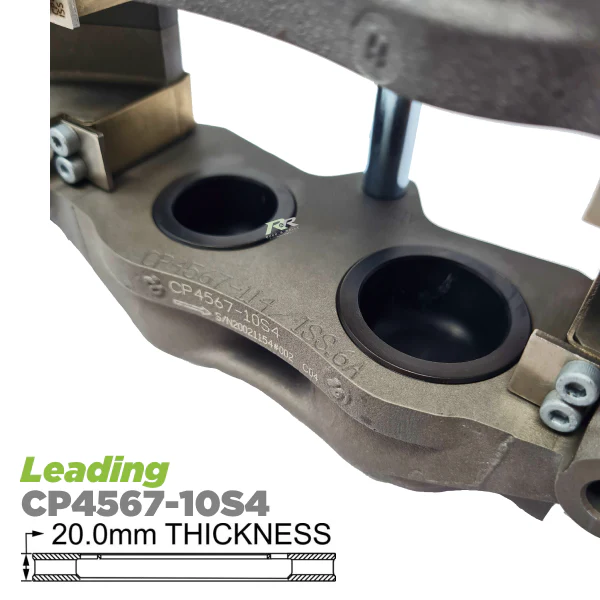 4 Piston Caliper - 2x Ø34.9mm & Ø41.3mm Pistons - 152mm Centres - RHS [Leading | Ø280x20mm] - Image 2