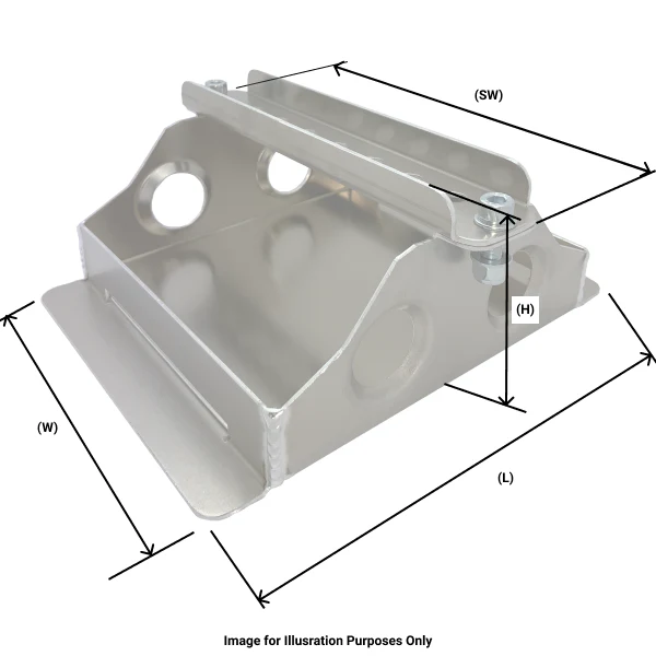 Alloy Battery Tray - Flat Mounting - 25 - Image 3