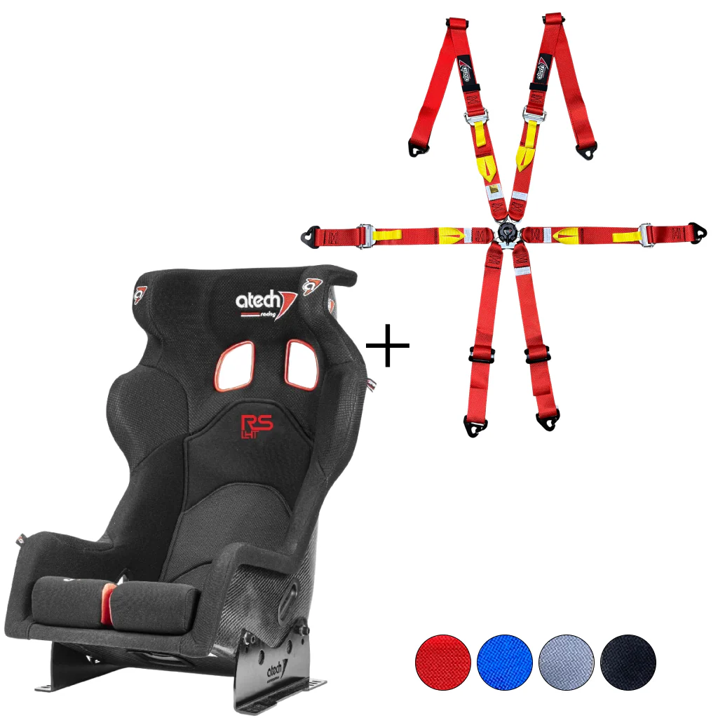 Atech Carbon RS9 Racing Seat & Harness Bundle