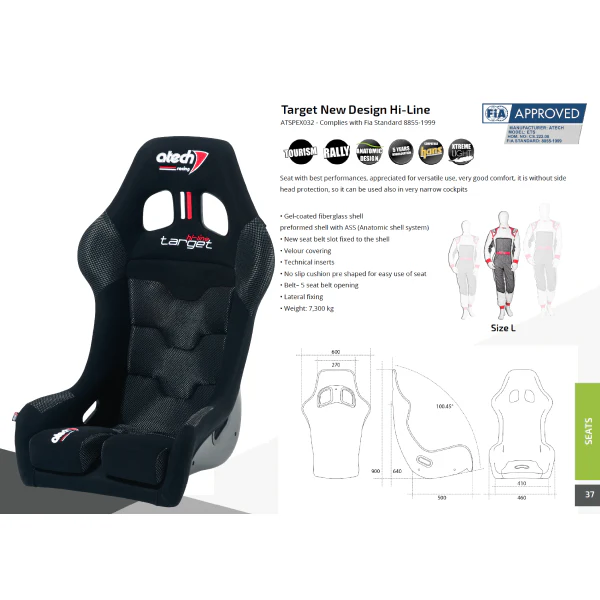 Atech Target Racing Seat - Image 3
