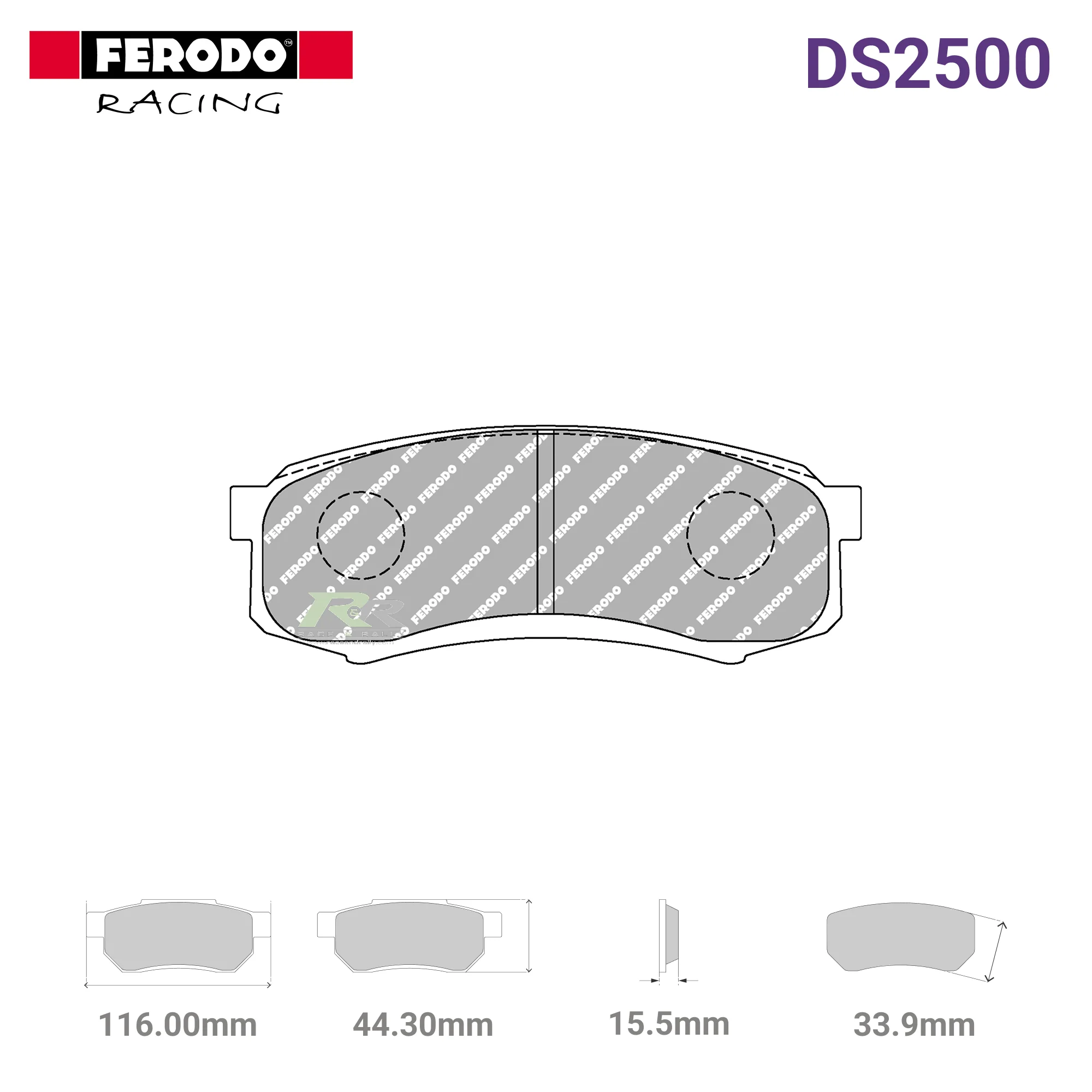 FCP1021H - (H) DS2500 Brake Pads