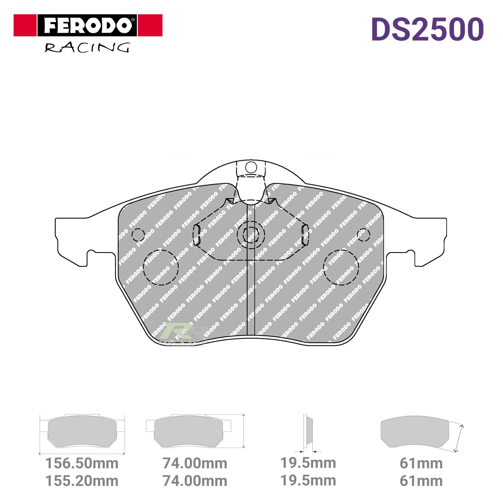 FCP1068H - (H) DS2500 Brake Pads