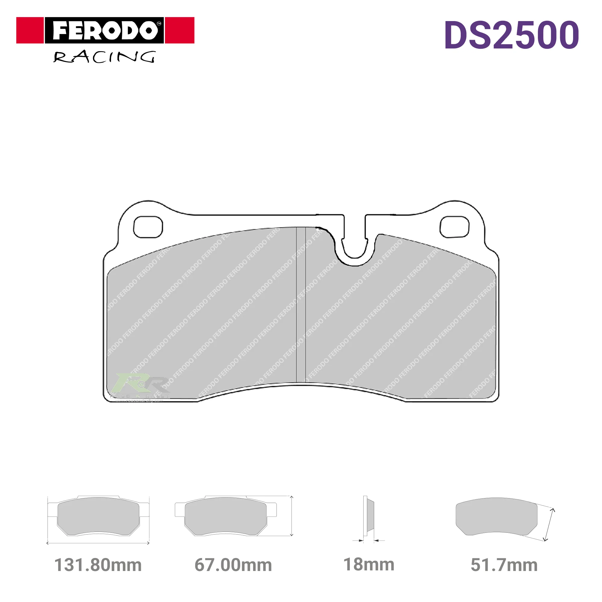 FCP1281H - (H) DS2500 Brake Pads