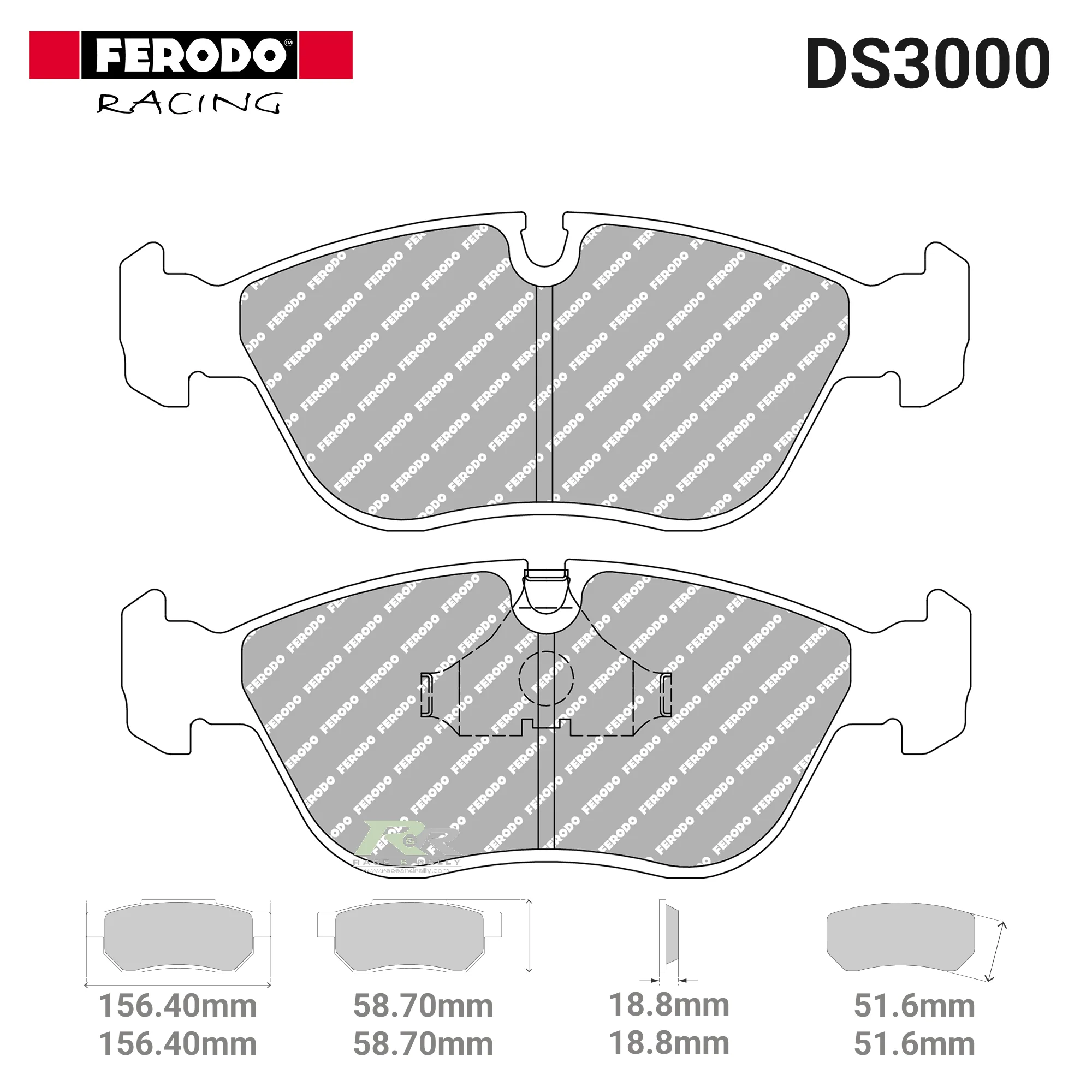 FCP1285R - (R) DS3000 Brake Pads