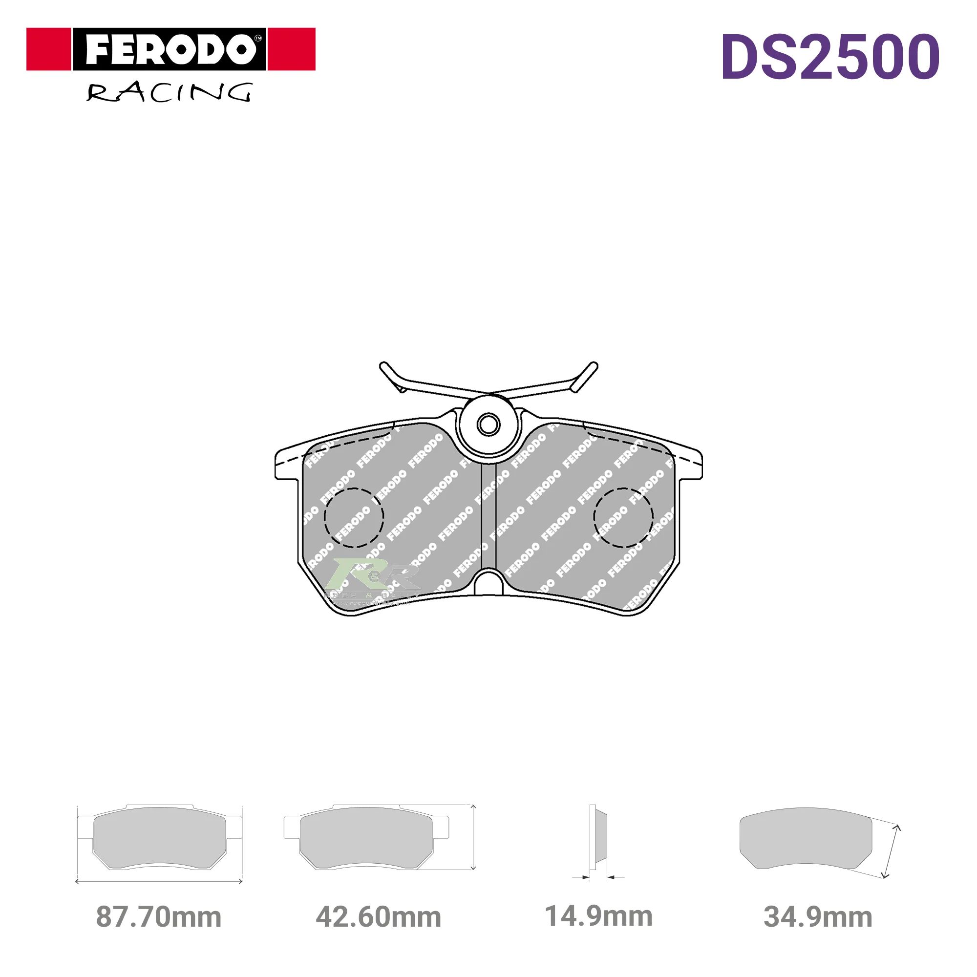 FCP1319H - (H) DS2500 Brake Pads