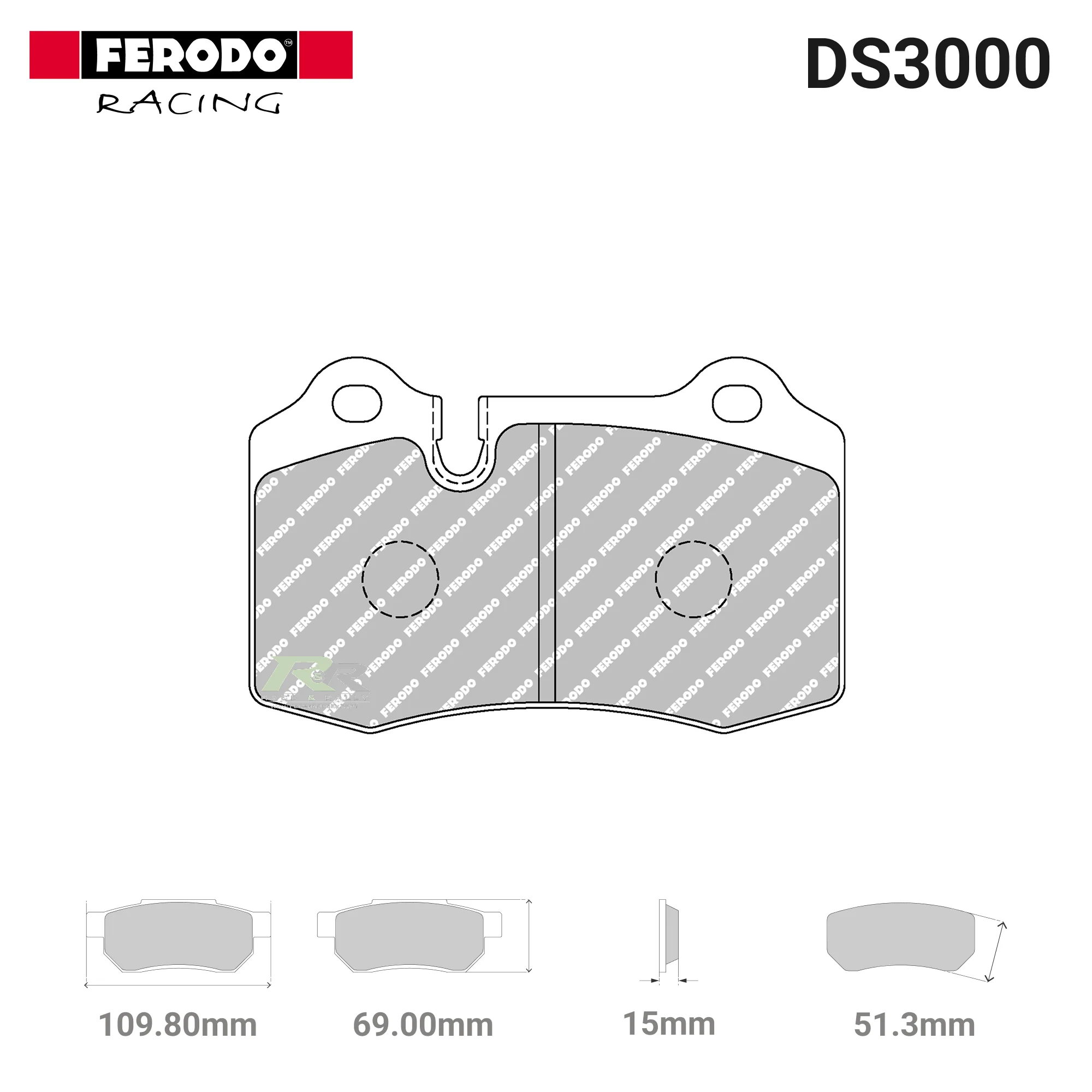 FCP1348R - (R) DS3000 Brake Pads