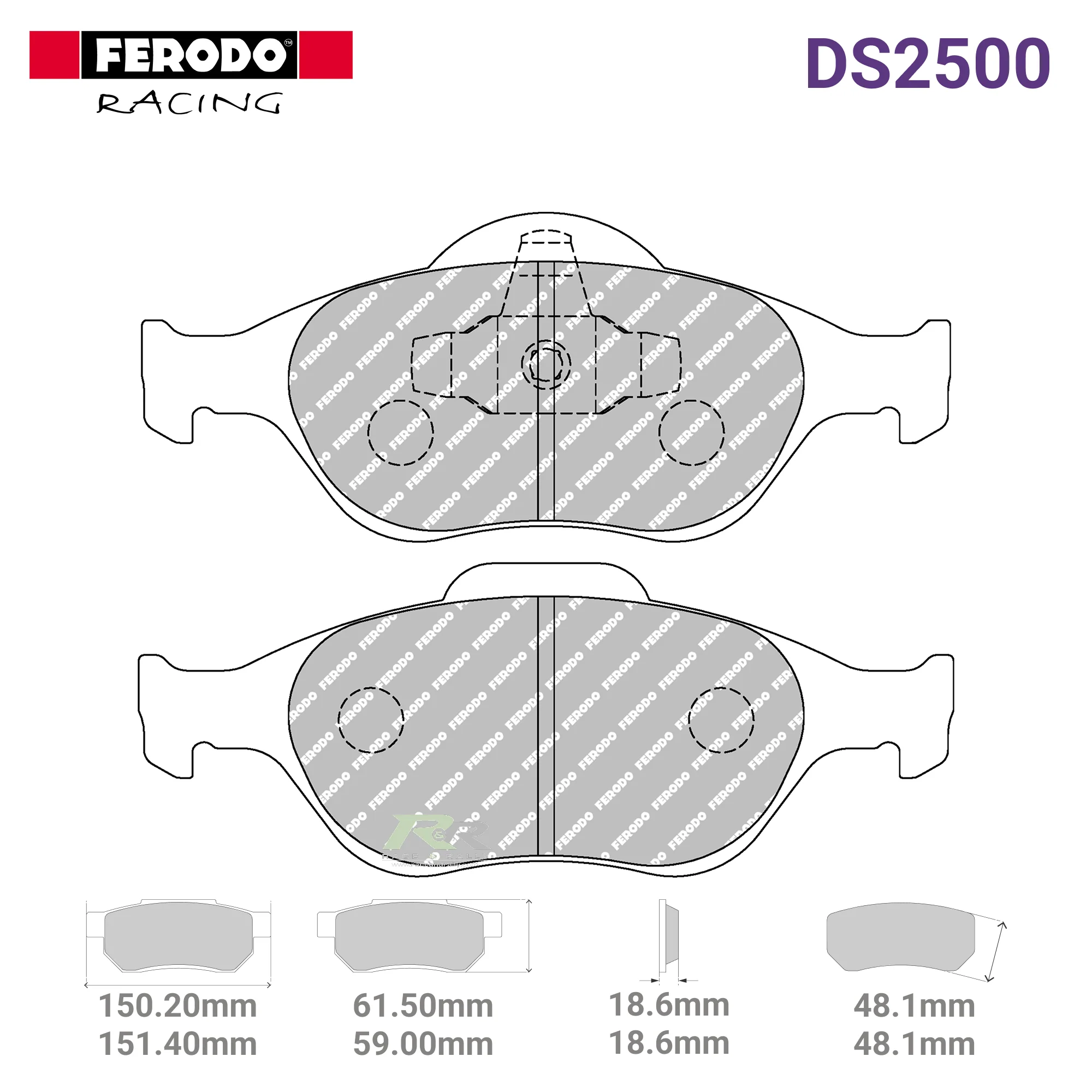 FCP1394H - (H) DS2500 Brake Pads