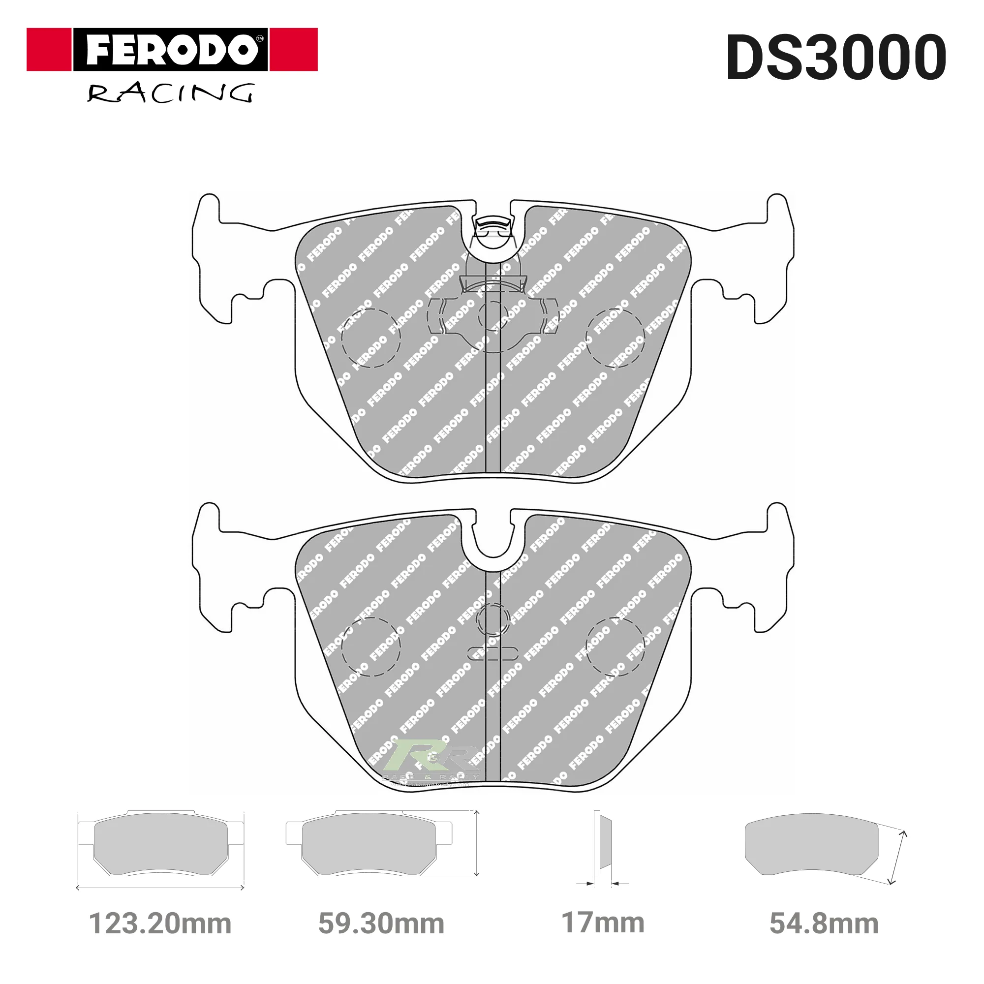 FCP1483R - (R) DS3000 Brake Pads