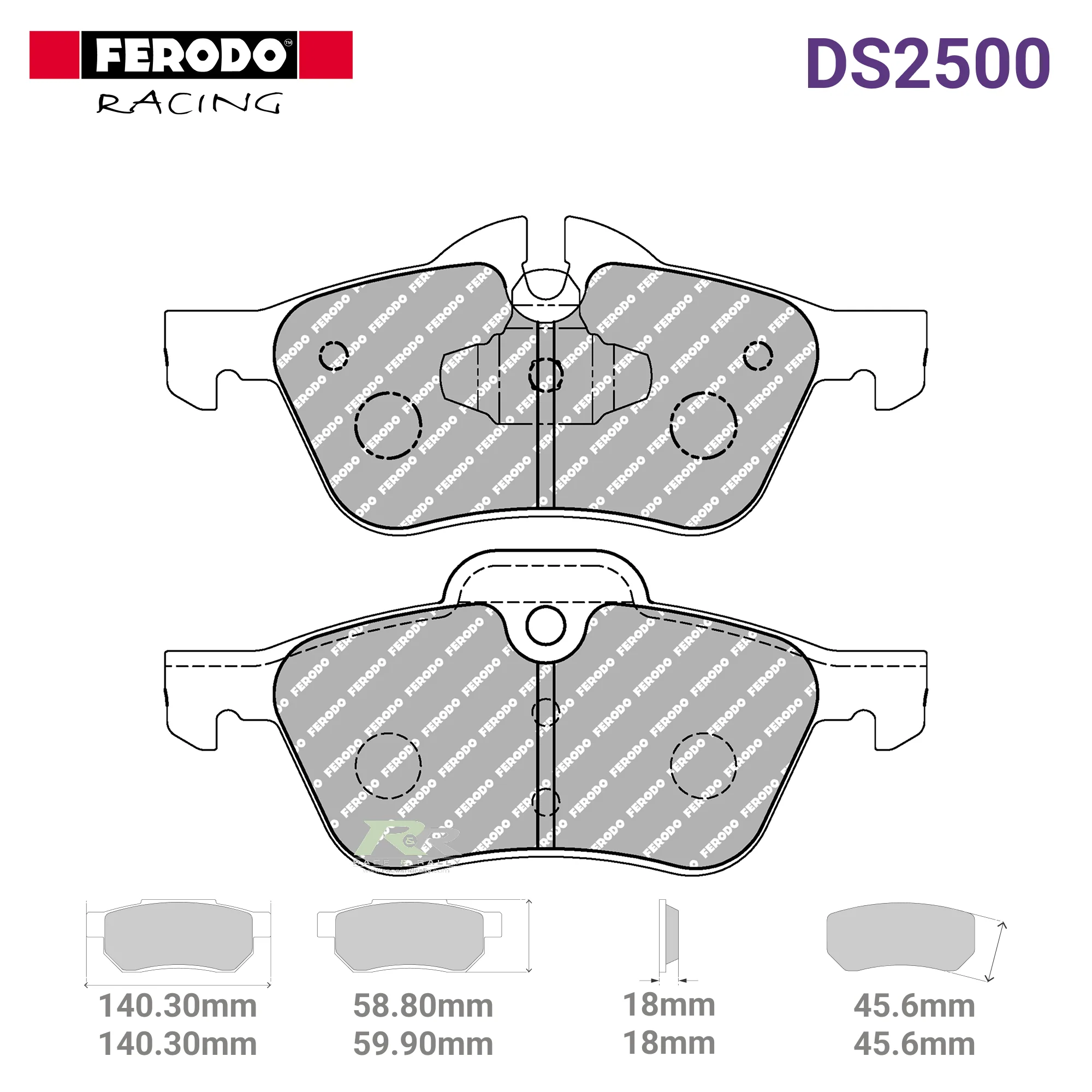 FCP1499H - (H) DS2500 Brake Pads