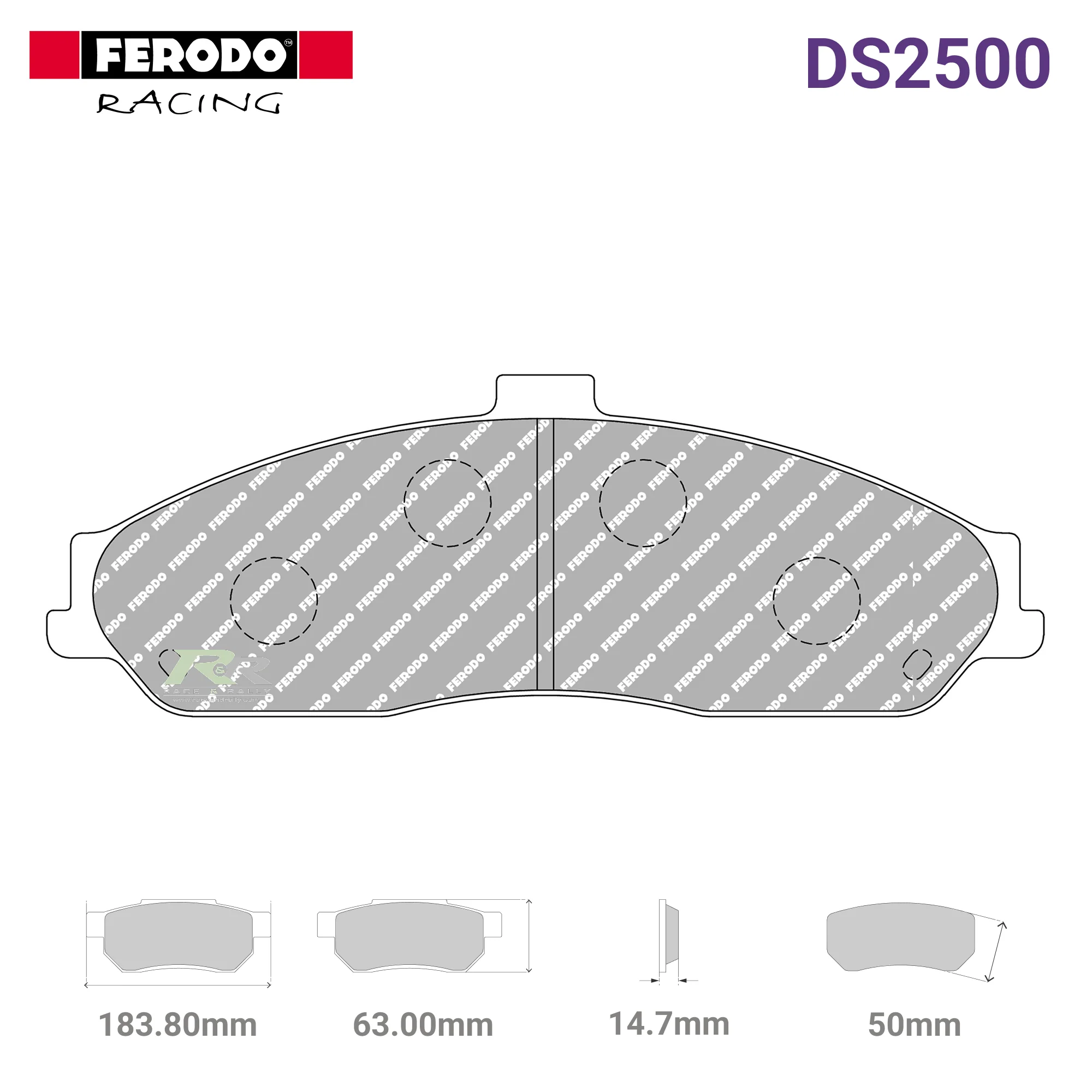 FCP1553H - (H) DS2500 Brake Pads