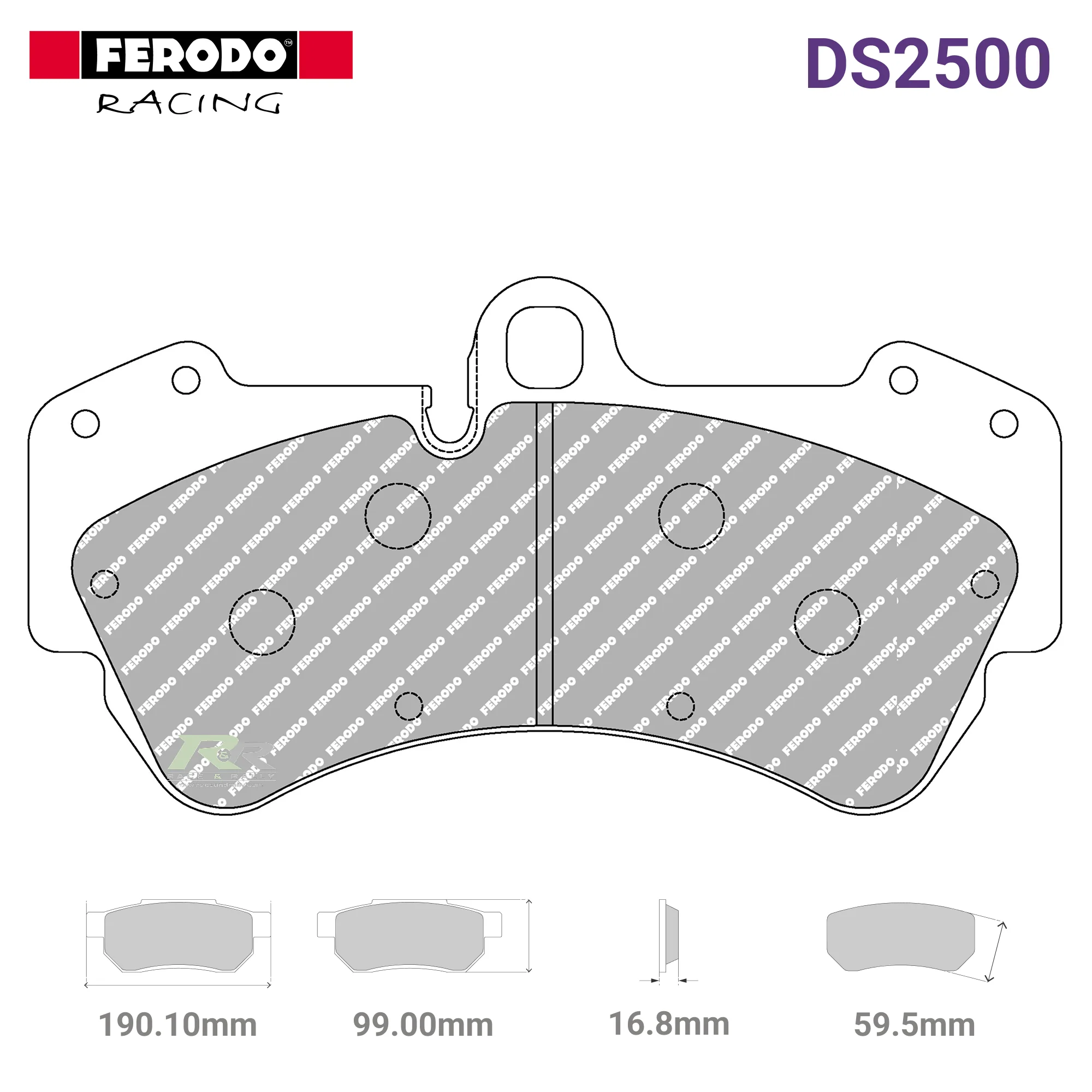 FCP1625H - (H) DS2500 Brake Pads