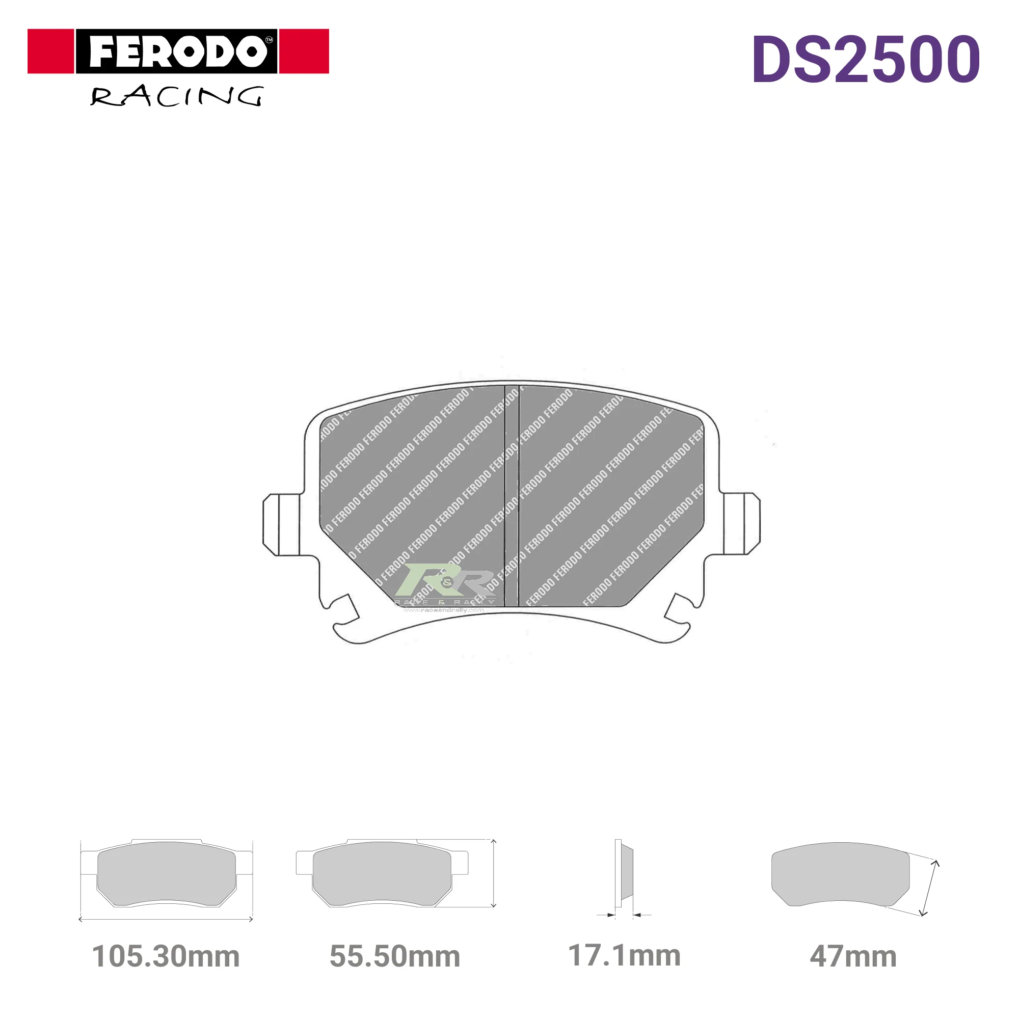 FCP1636H - (H) DS2500 Brake Pads