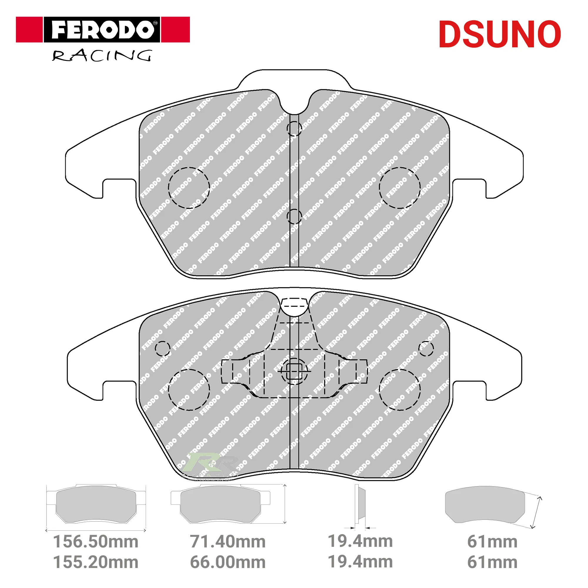 FCP1641Z - (Z/ZB) Dsuno Brake Pads