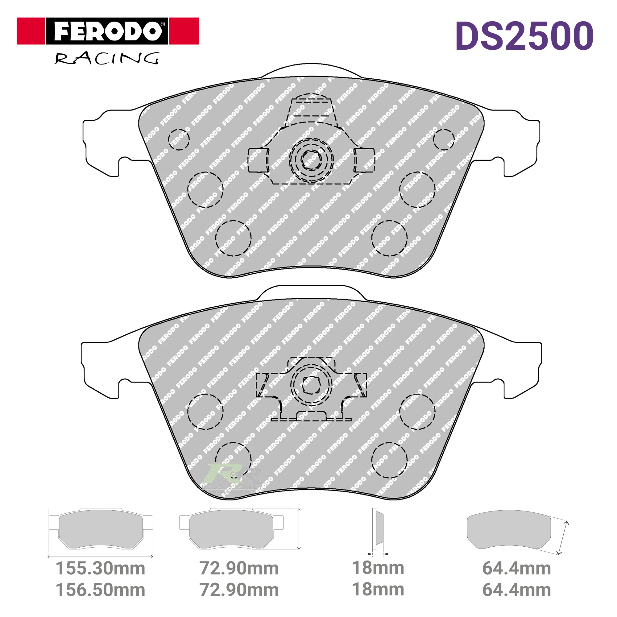FCP1706H - (H) DS2500 Brake Pads