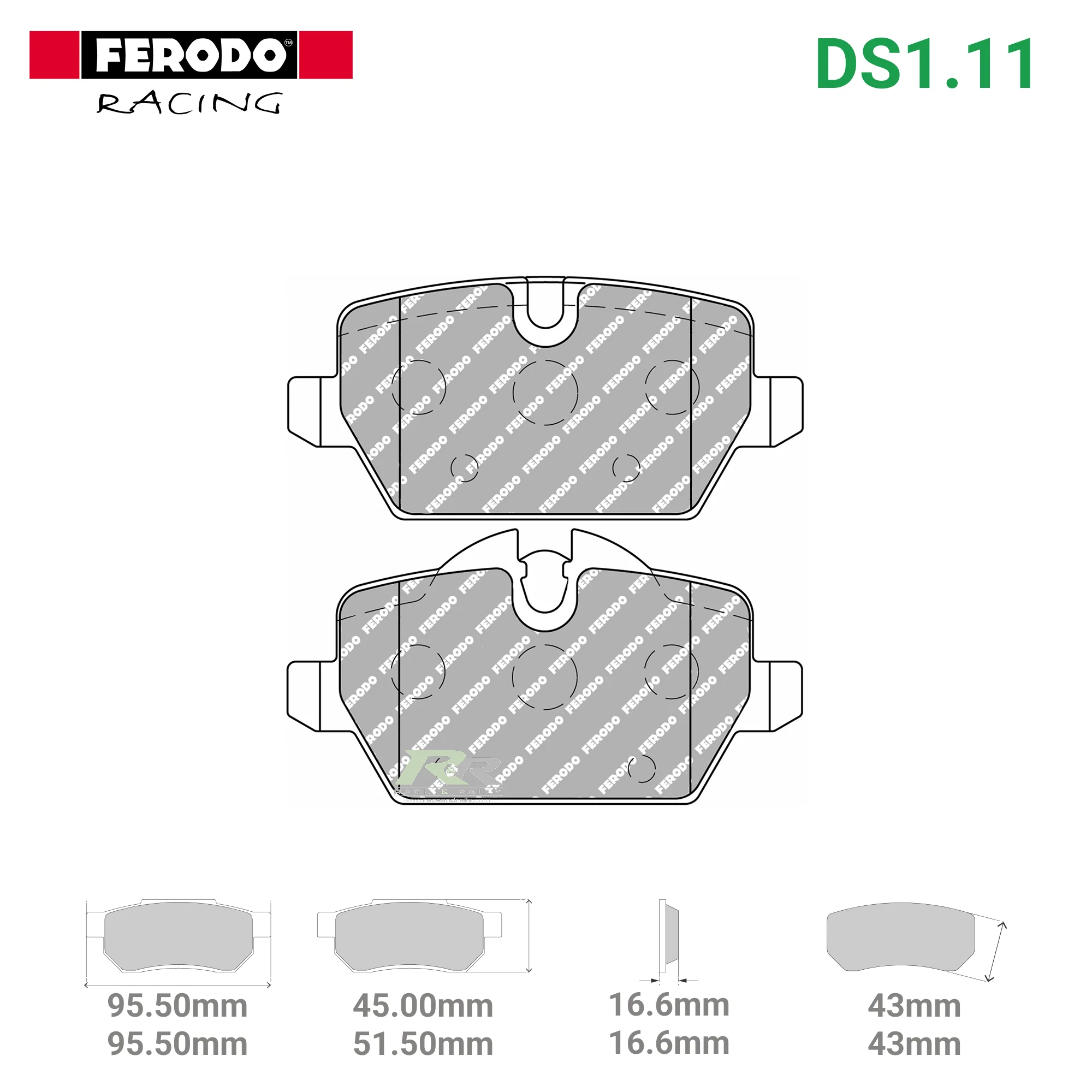 FCP1806W - (W/WB) DS1.11 Brake Pads