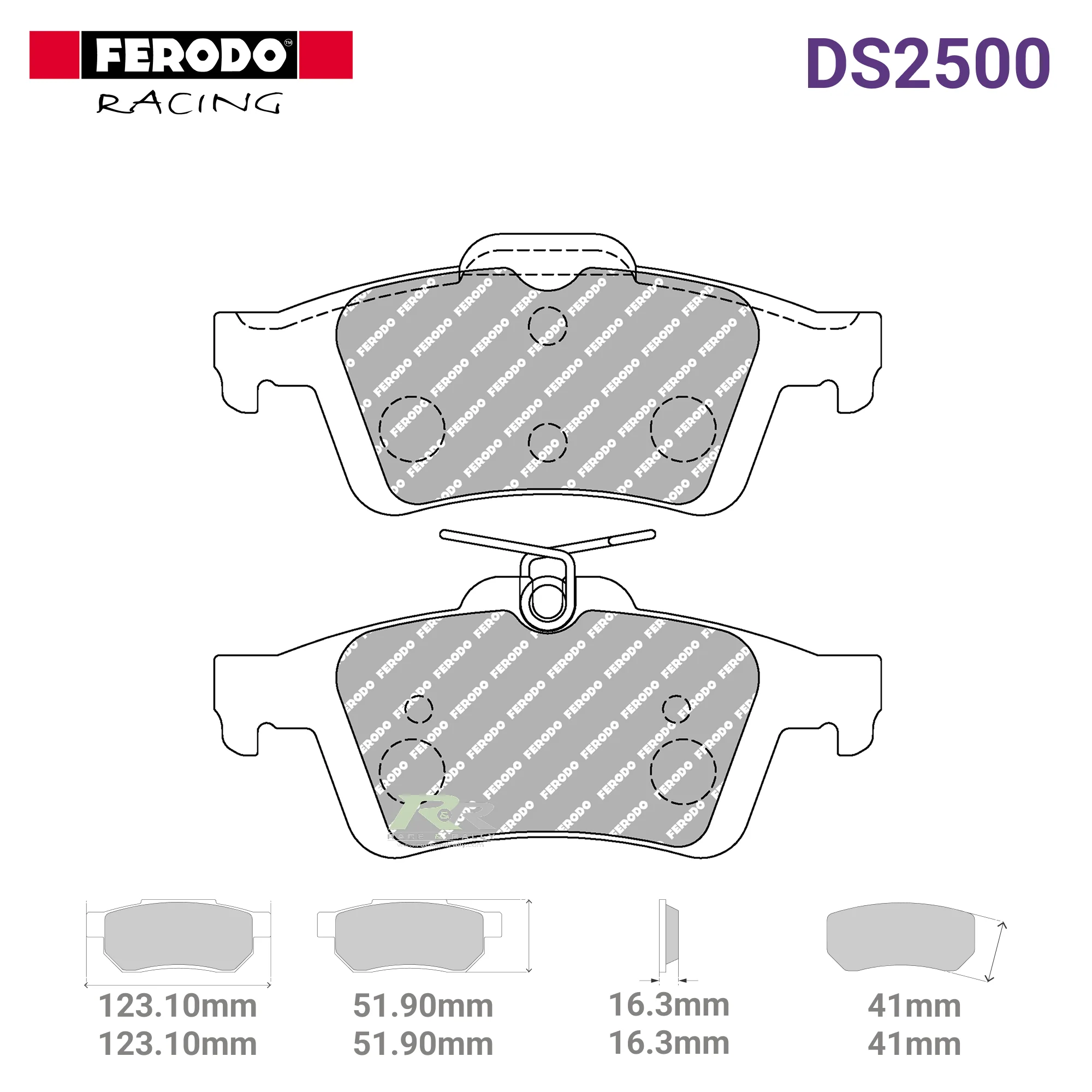 FCP1931H - (H) DS2500 Brake Pads