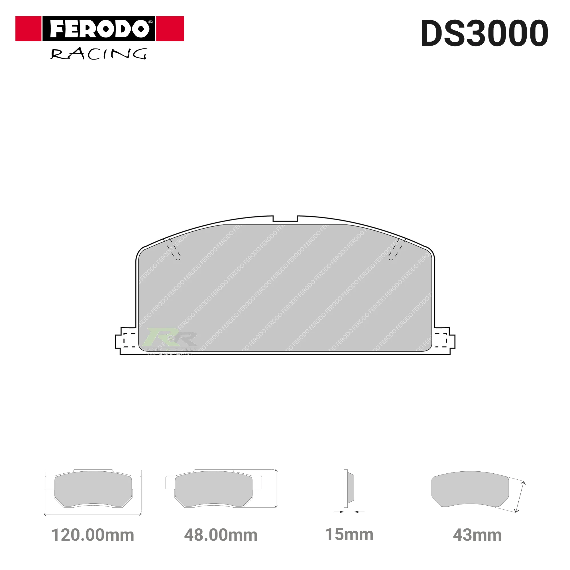 FCP308R - (R) DS3000 Brake Pads