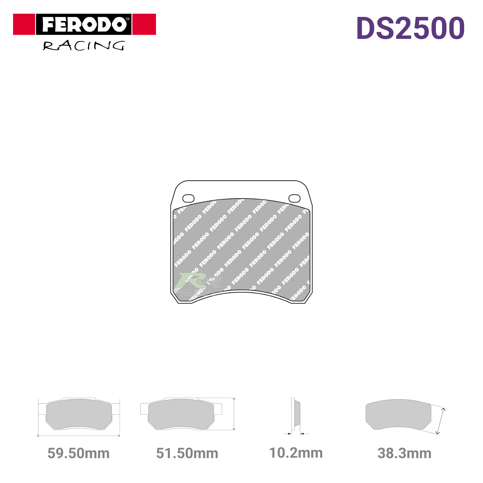 FCP342H - (H) DS2500 Brake Pads