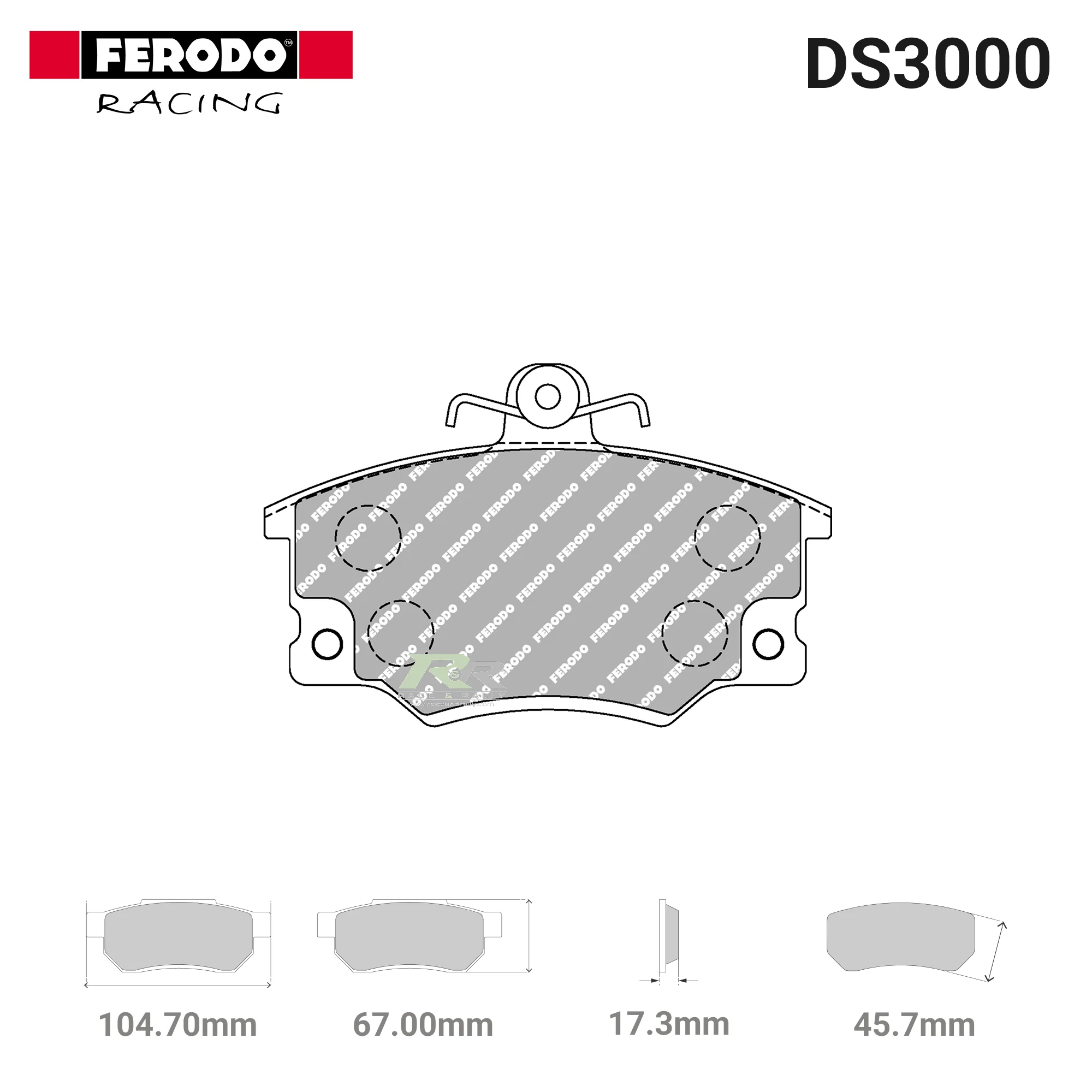 FCP370R - (R) DS3000 Brake Pads