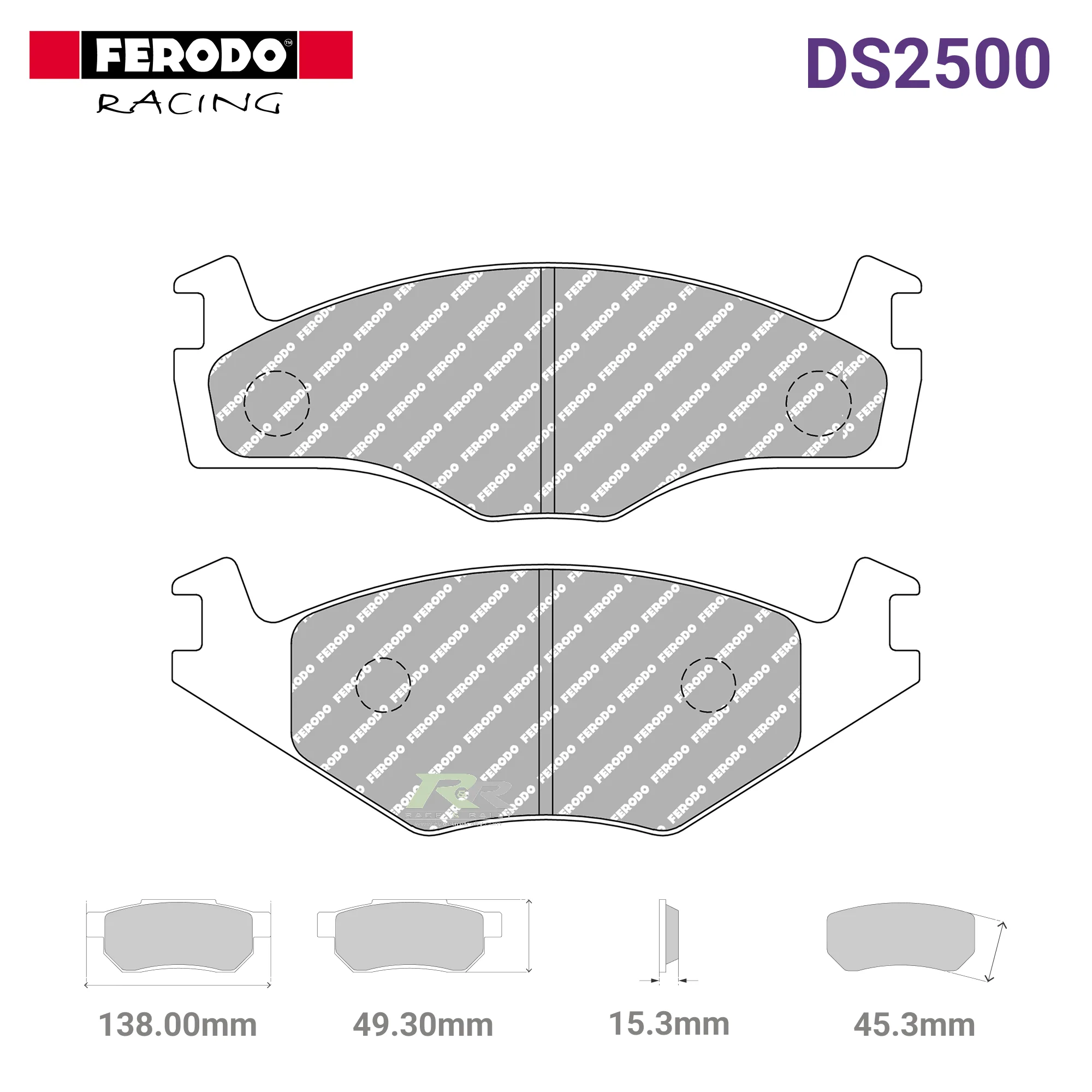 FCP392H - (H) DS2500 Brake Pads