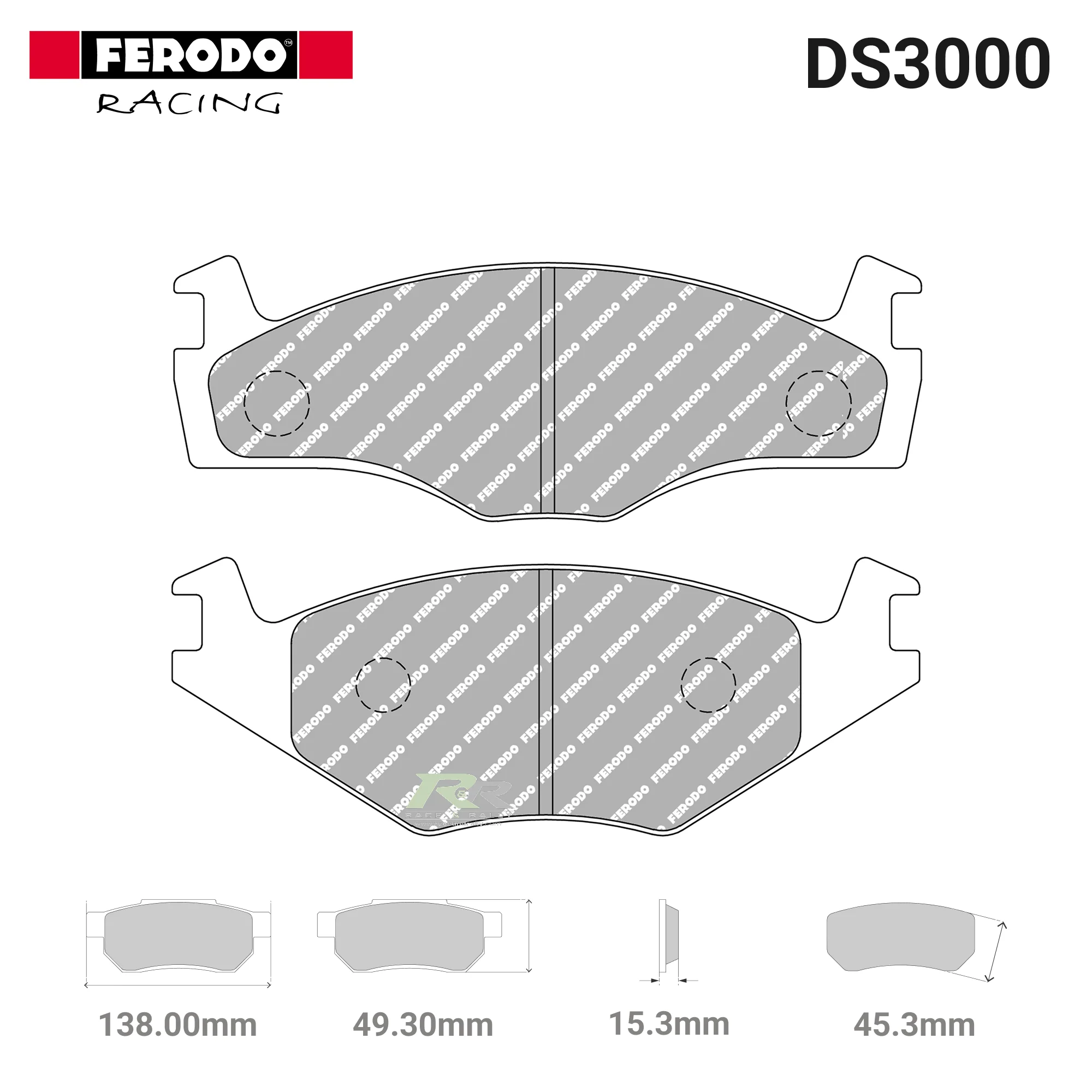 FCP392R - (R) DS3000 Brake Pads