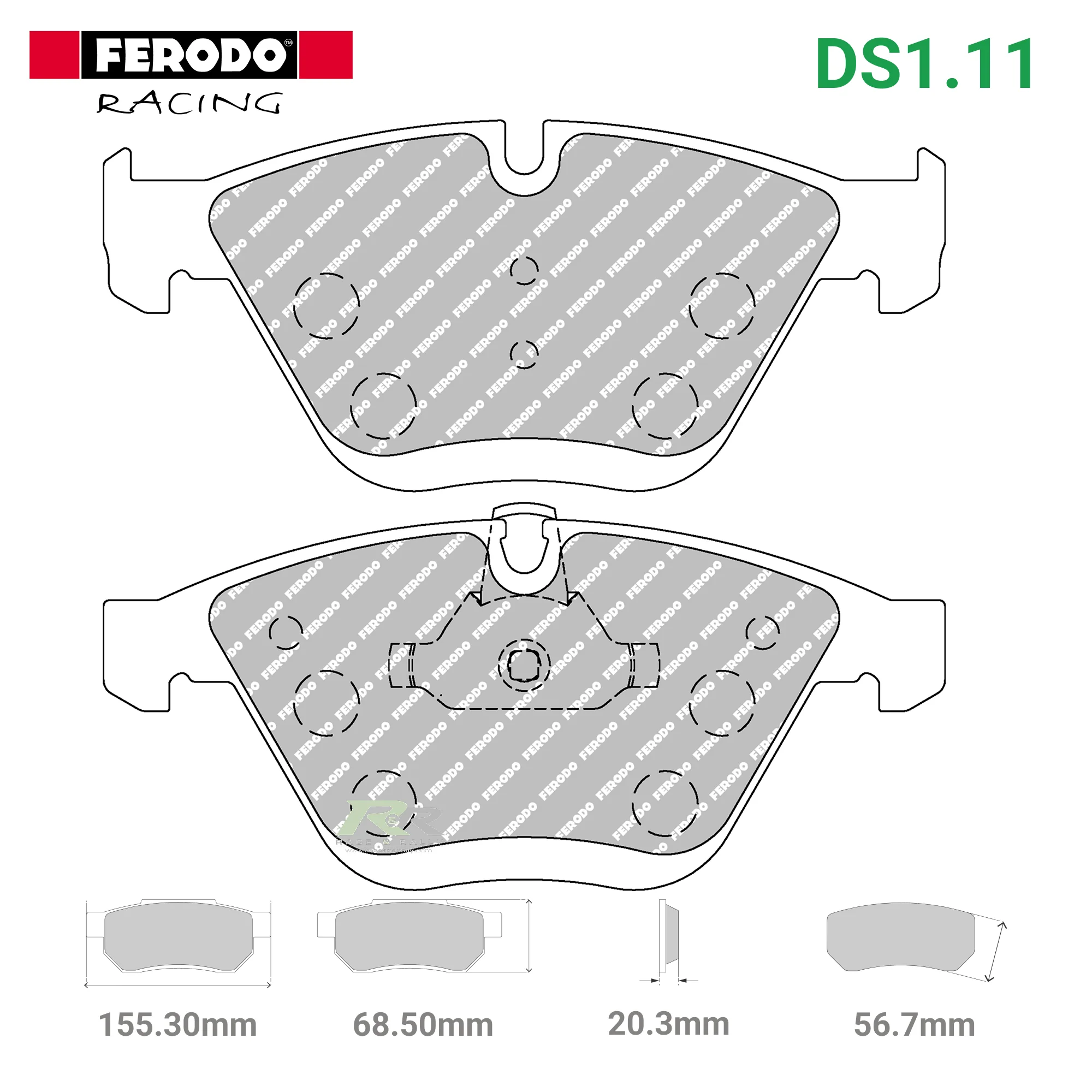 FCP4191W - (W) DS1.11 Brake Pads
