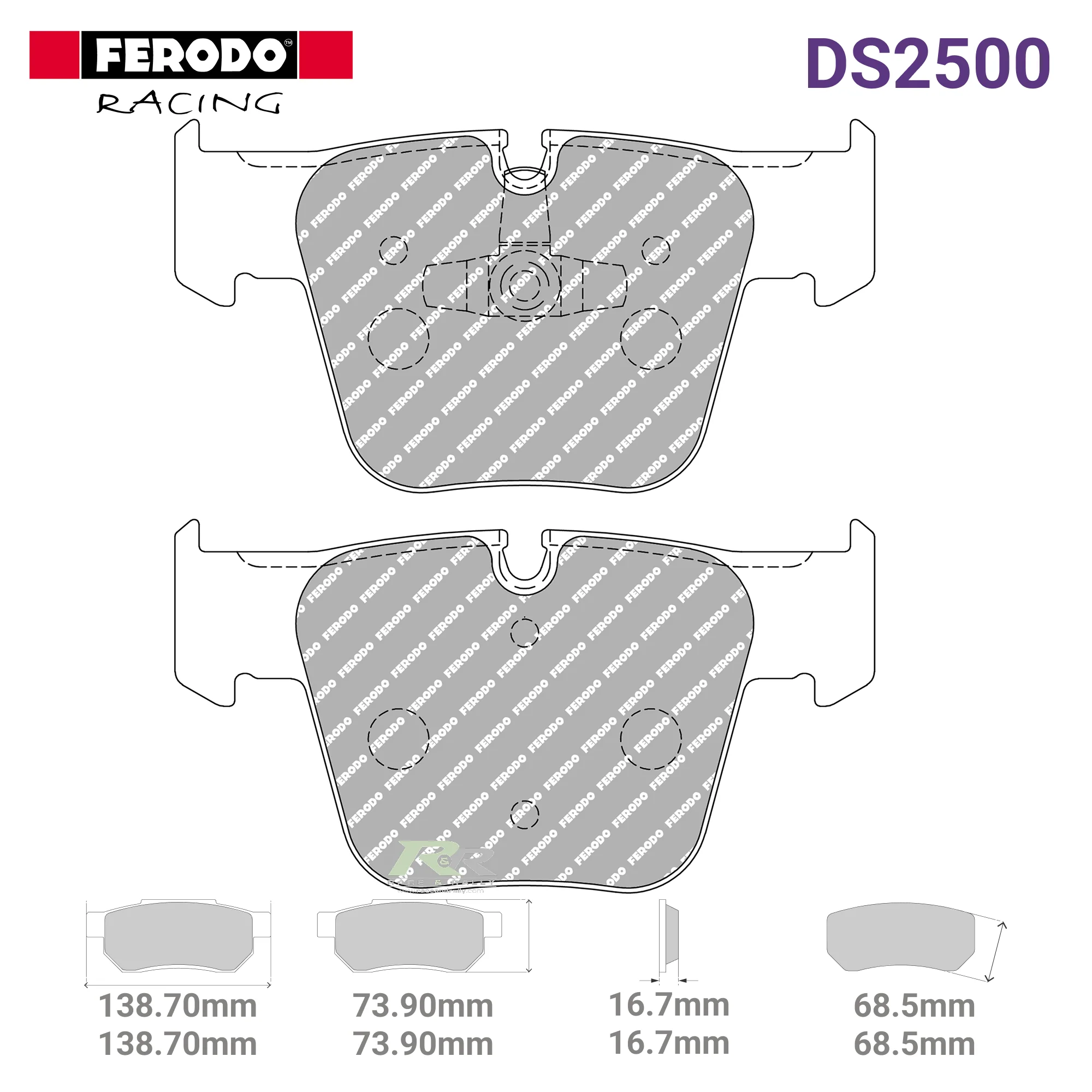 FCP4412H - (H) DS2500 Brake Pads