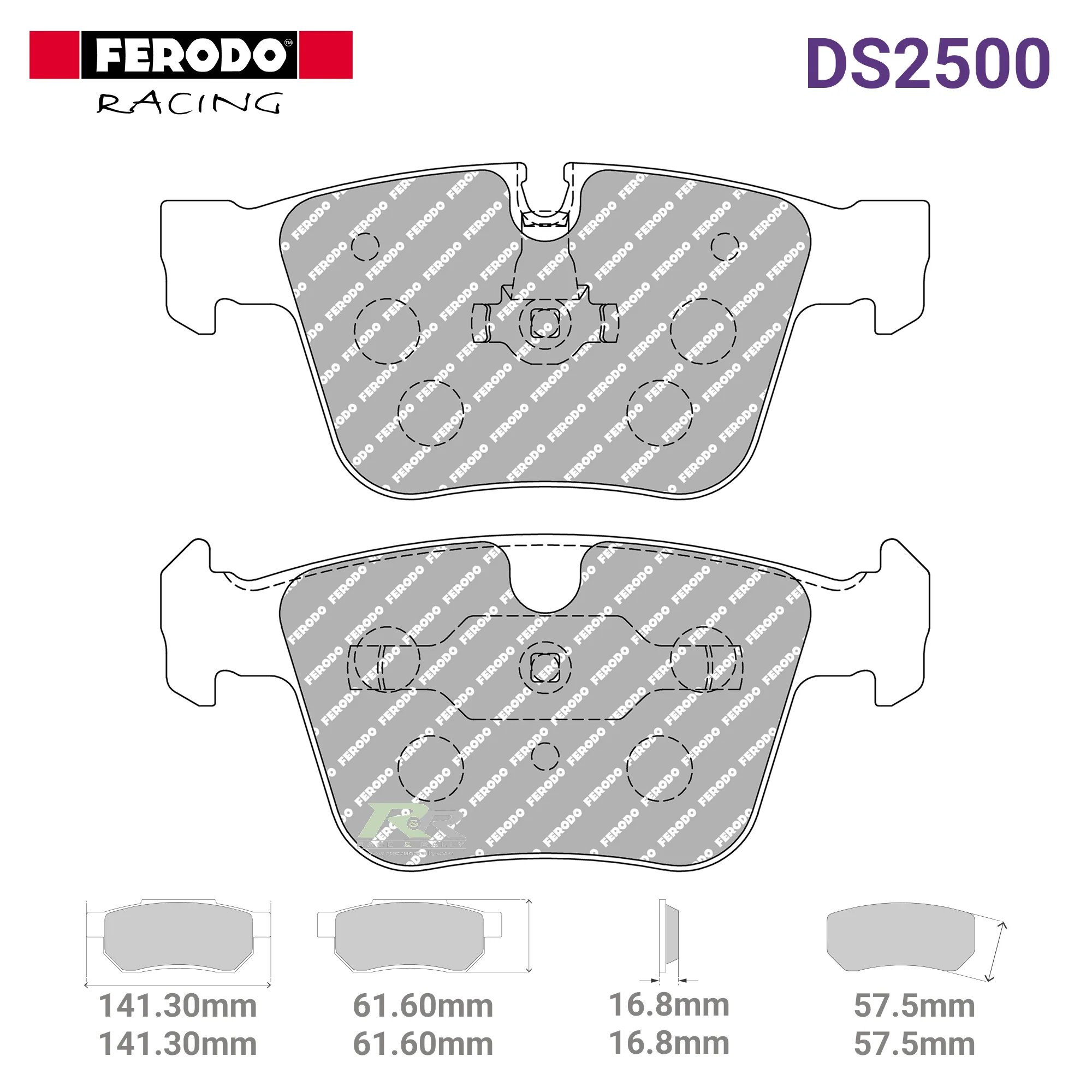 FCP4413H - (H) DS2500 Brake Pads