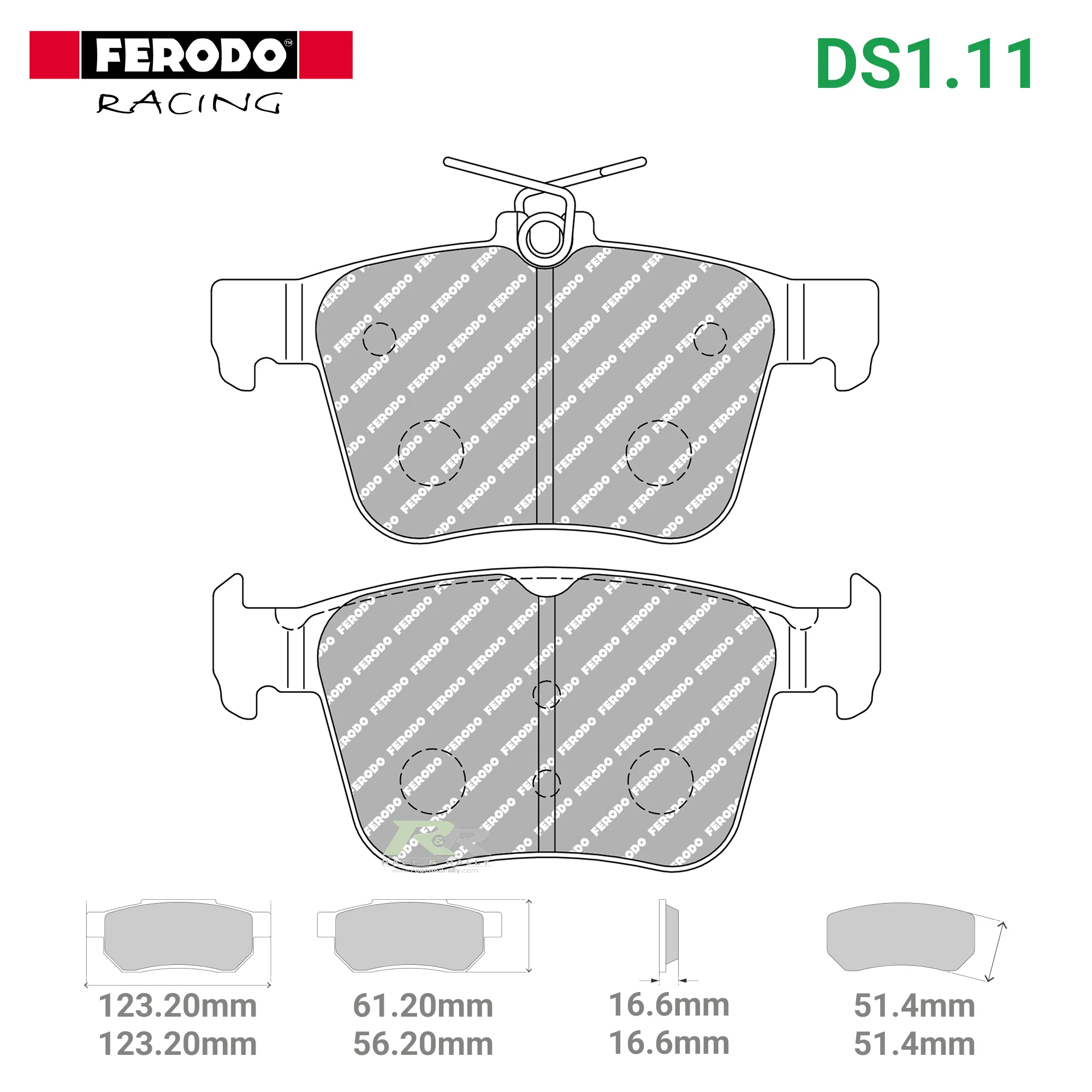 FCP4697W - (W/WB) DS1.11 Brake Pads