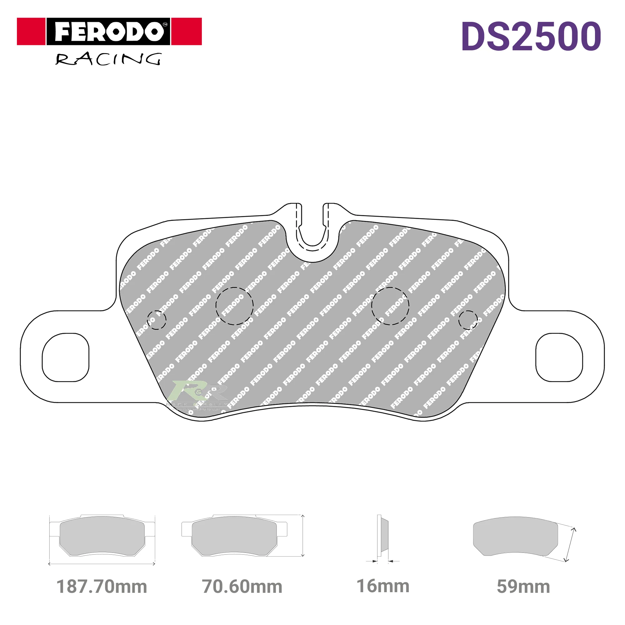 FCP4713H - (H) DS2500 Brake Pads