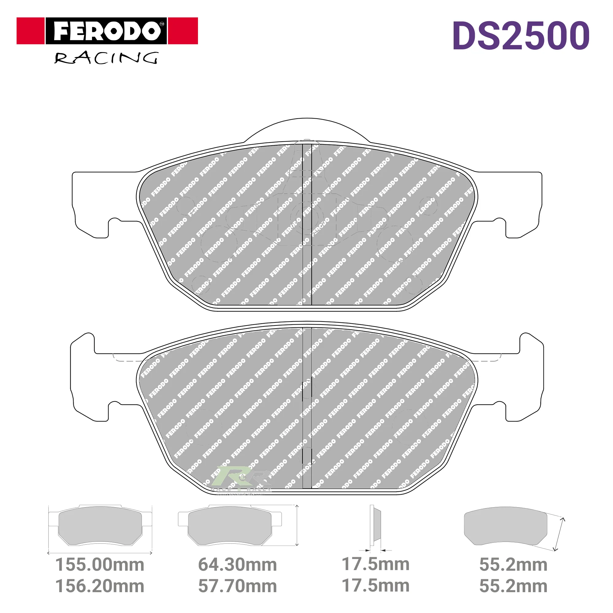 FCP4868H - (H) DS2500 Brake Pads