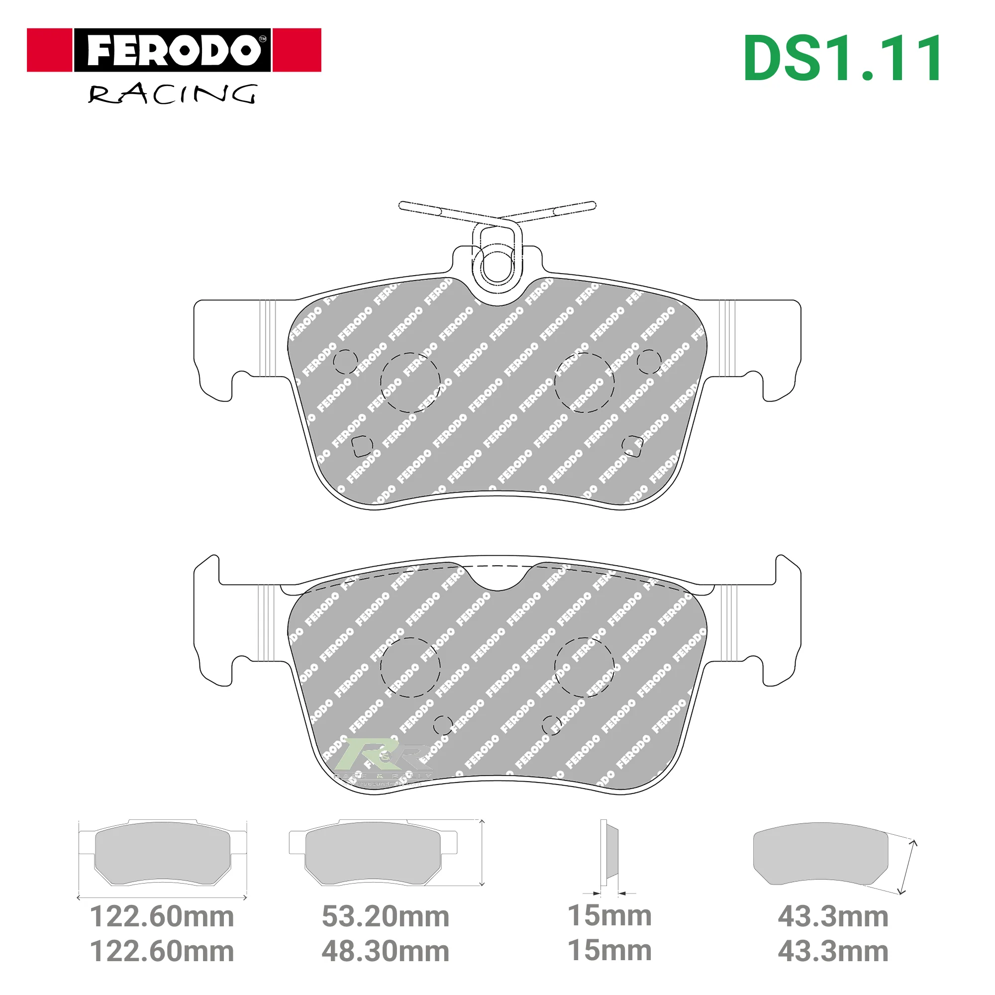 FCP5086W - (W/WB) DS1.11 Brake Pads