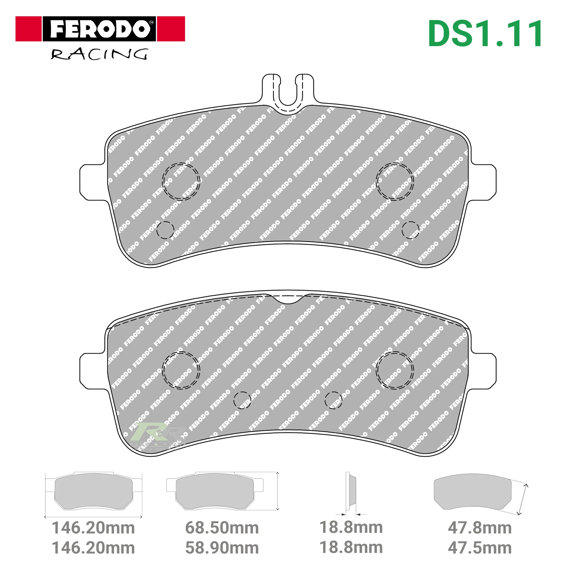 FCP5108W - (W/WB) DS1.11 Brake Pads