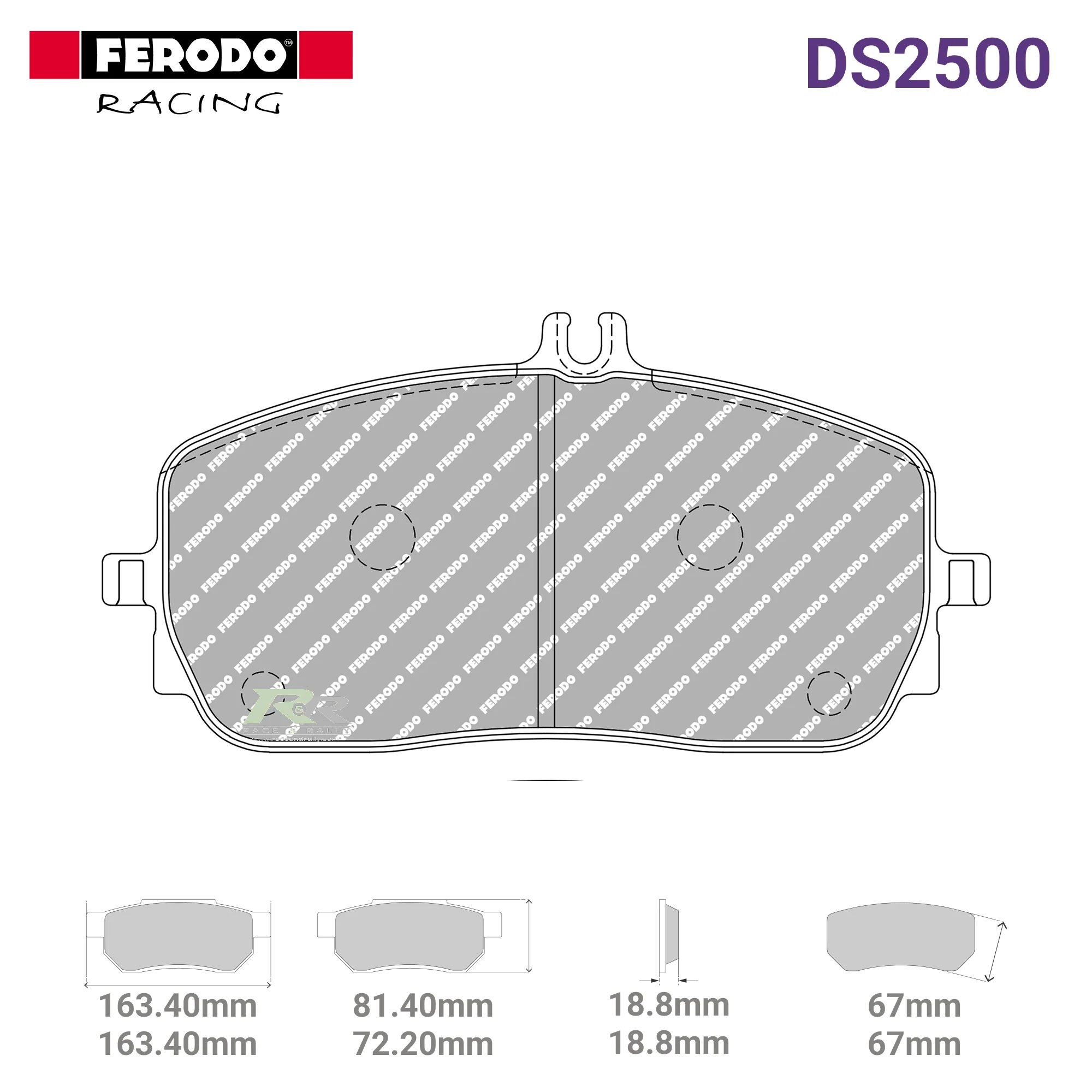 FCP5179H - (H) DS2500 Brake Pads