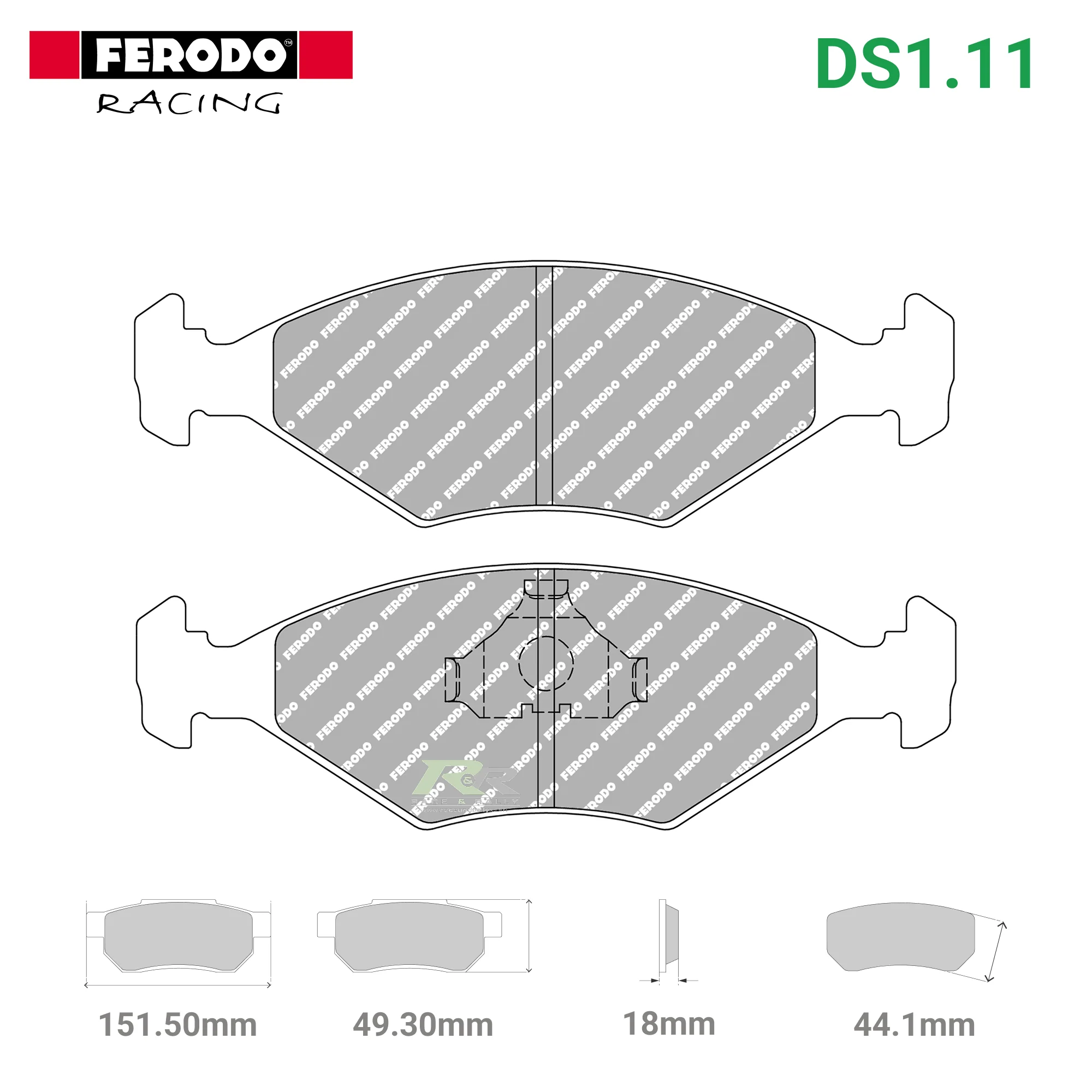 FCP519W - (W) DS1.11 Brake Pads