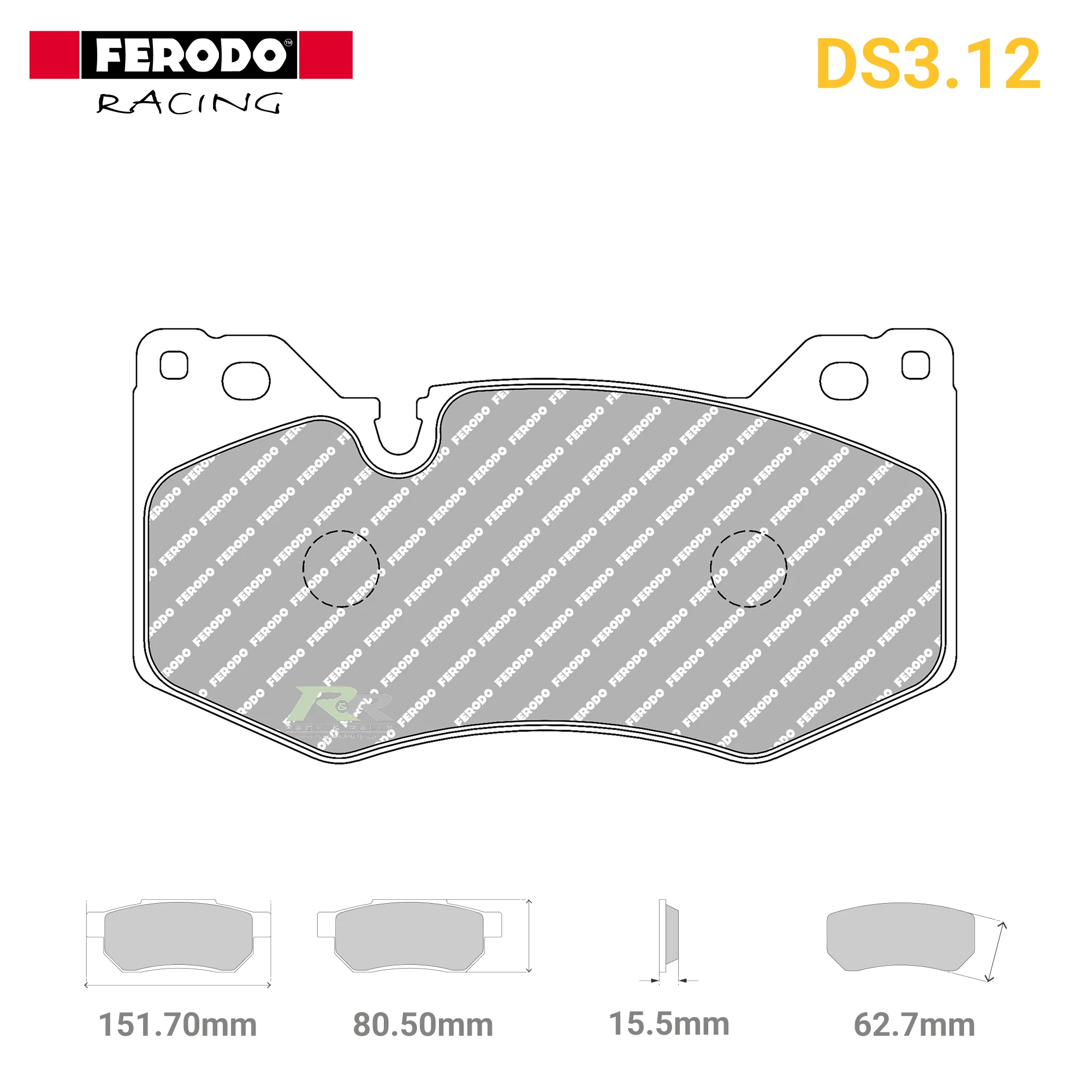 FCP5536G - (G) DS3.12 Brake Pads