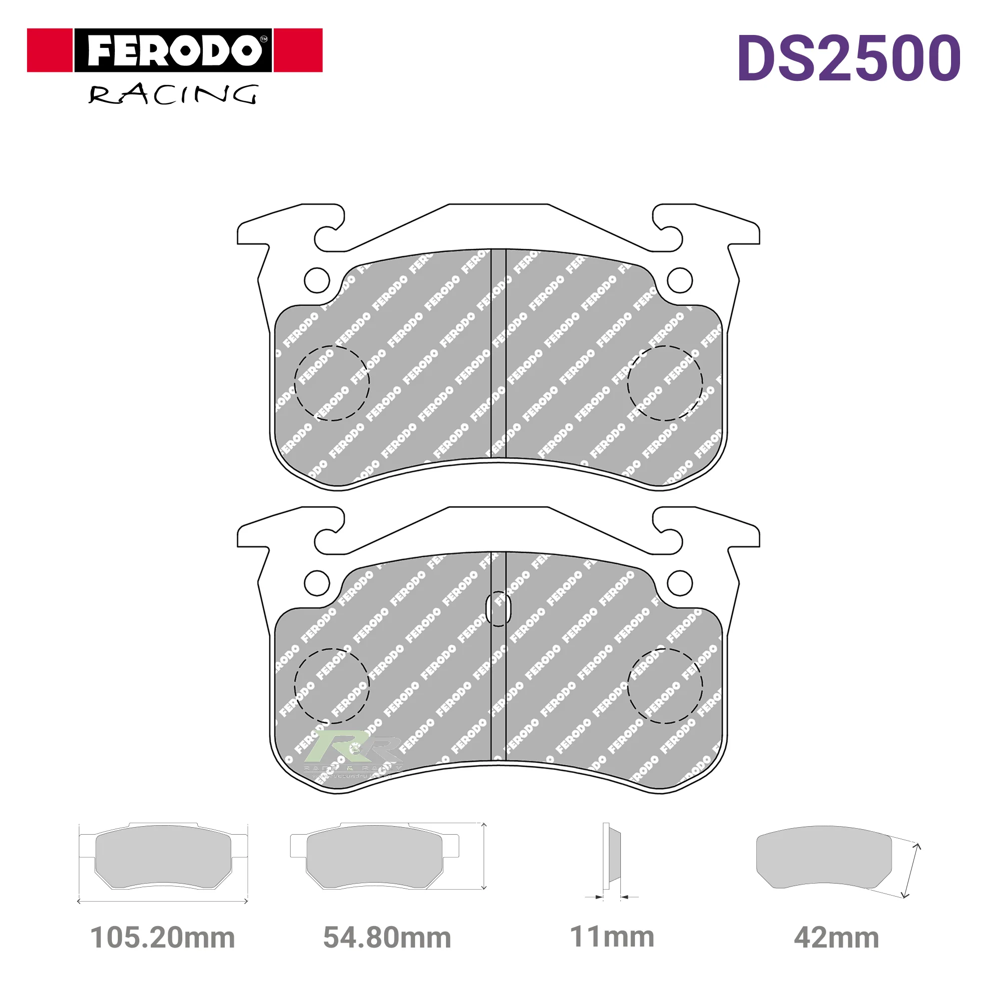 FCP558H - (H) DS2500 Brake Pads
