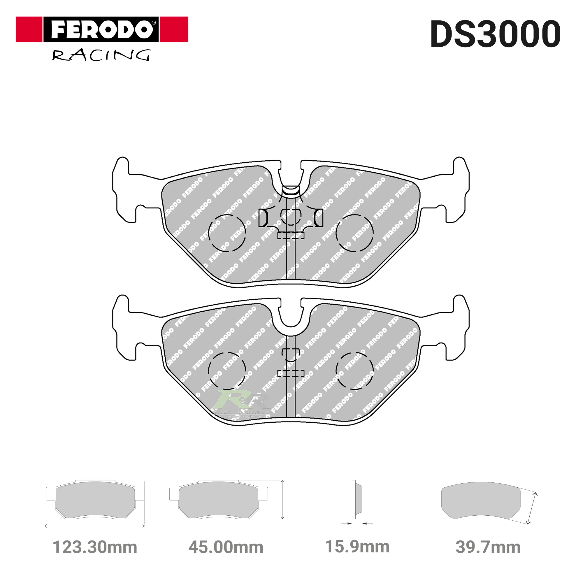 FCP578R - (R) DS3000 Brake Pads