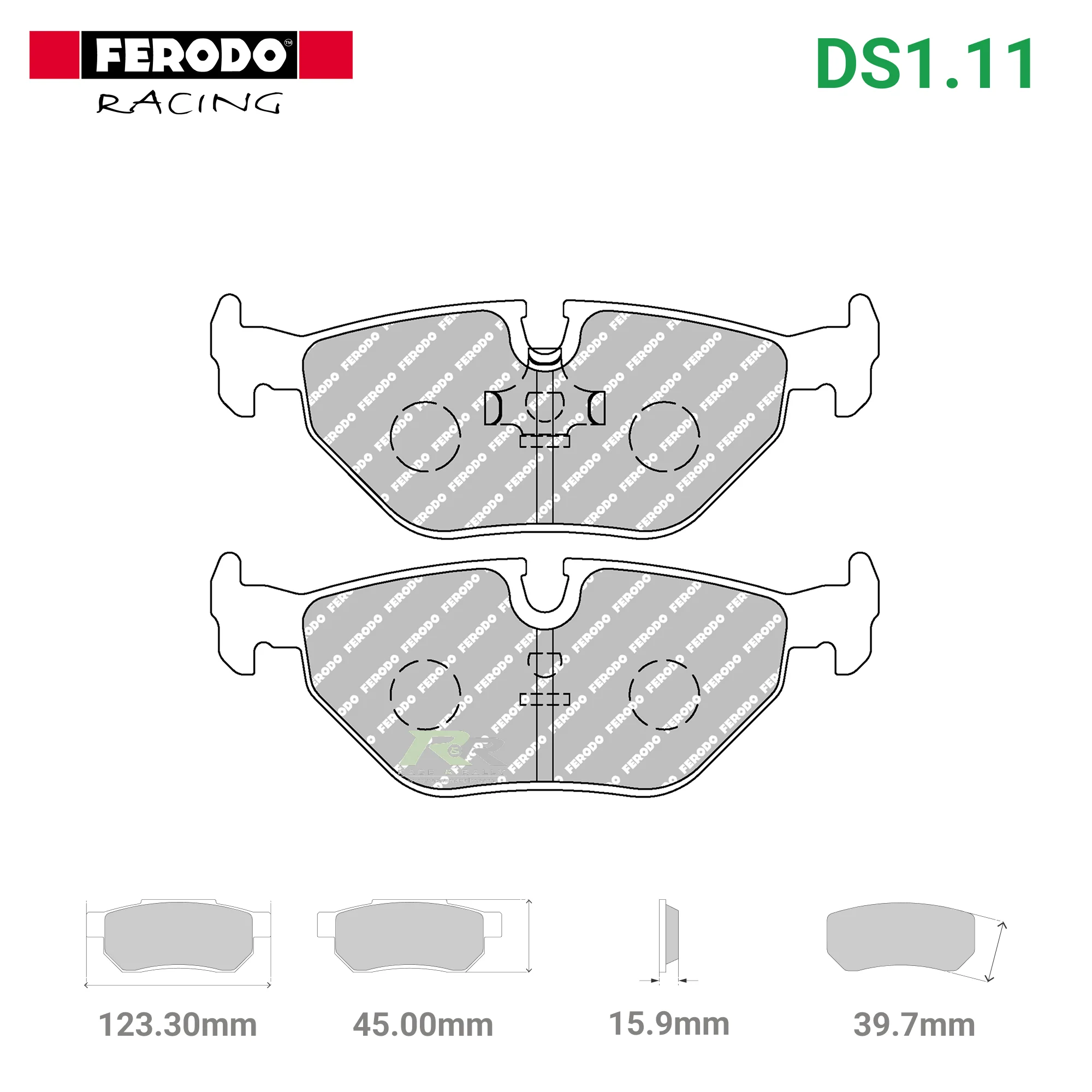 FCP578W - (W) DS1.11 Brake Pads