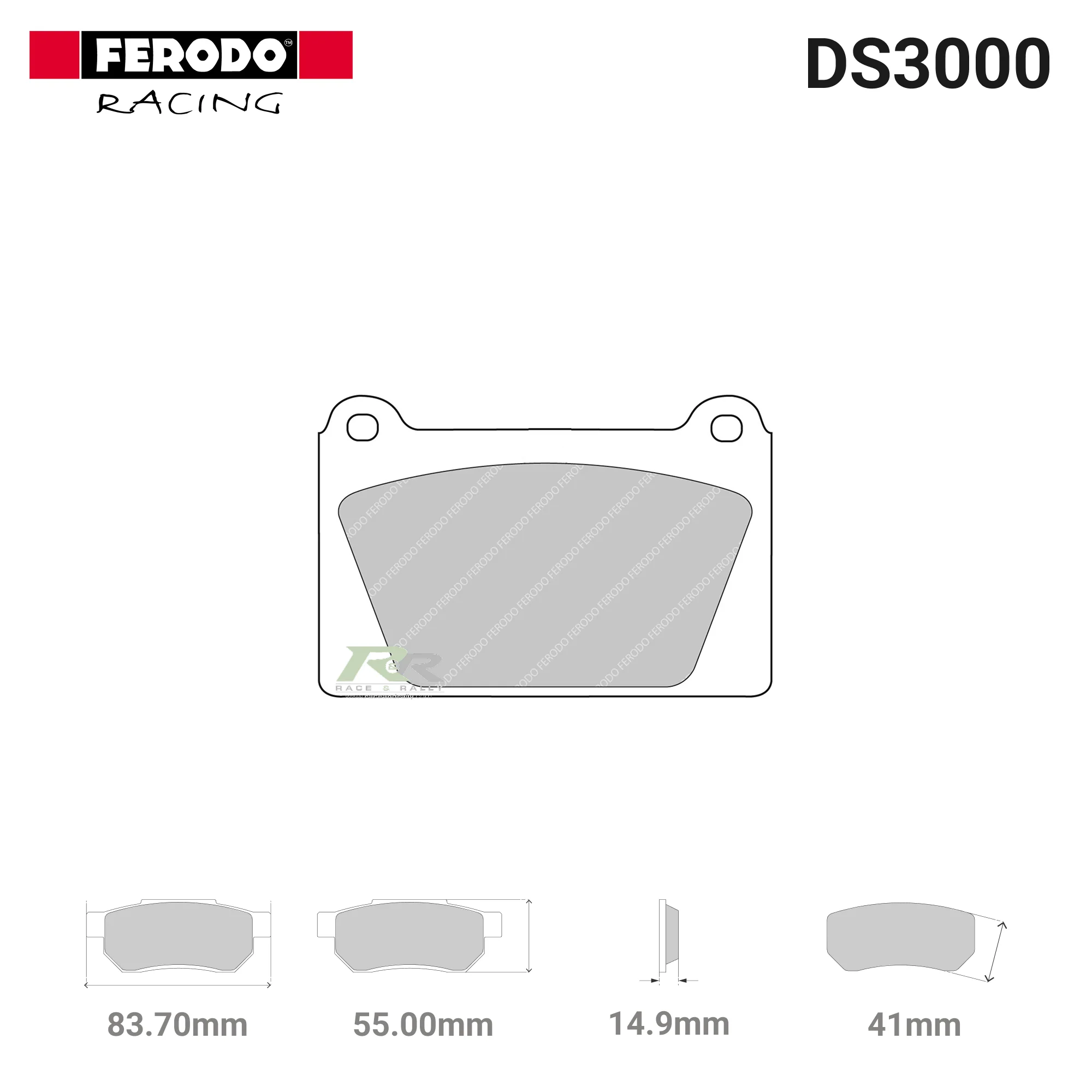 FCP840R - (R) DS3000 Brake Pads
