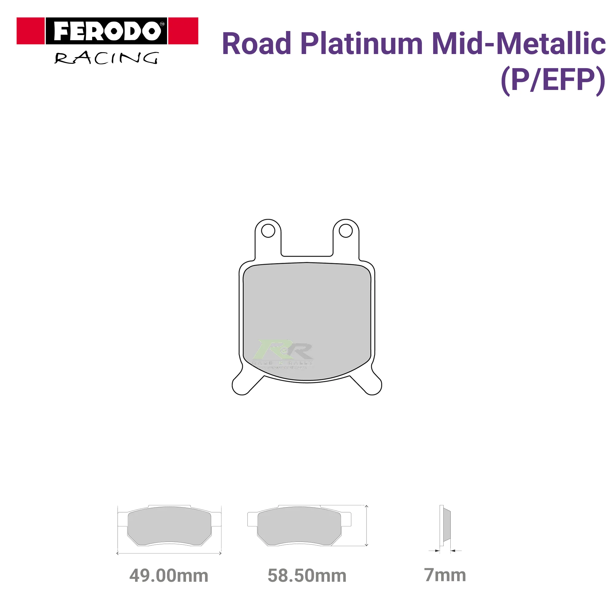FDB205P - (P/EFP) - Road Platnium Mid-Metallic Motorcycle Brake Pads