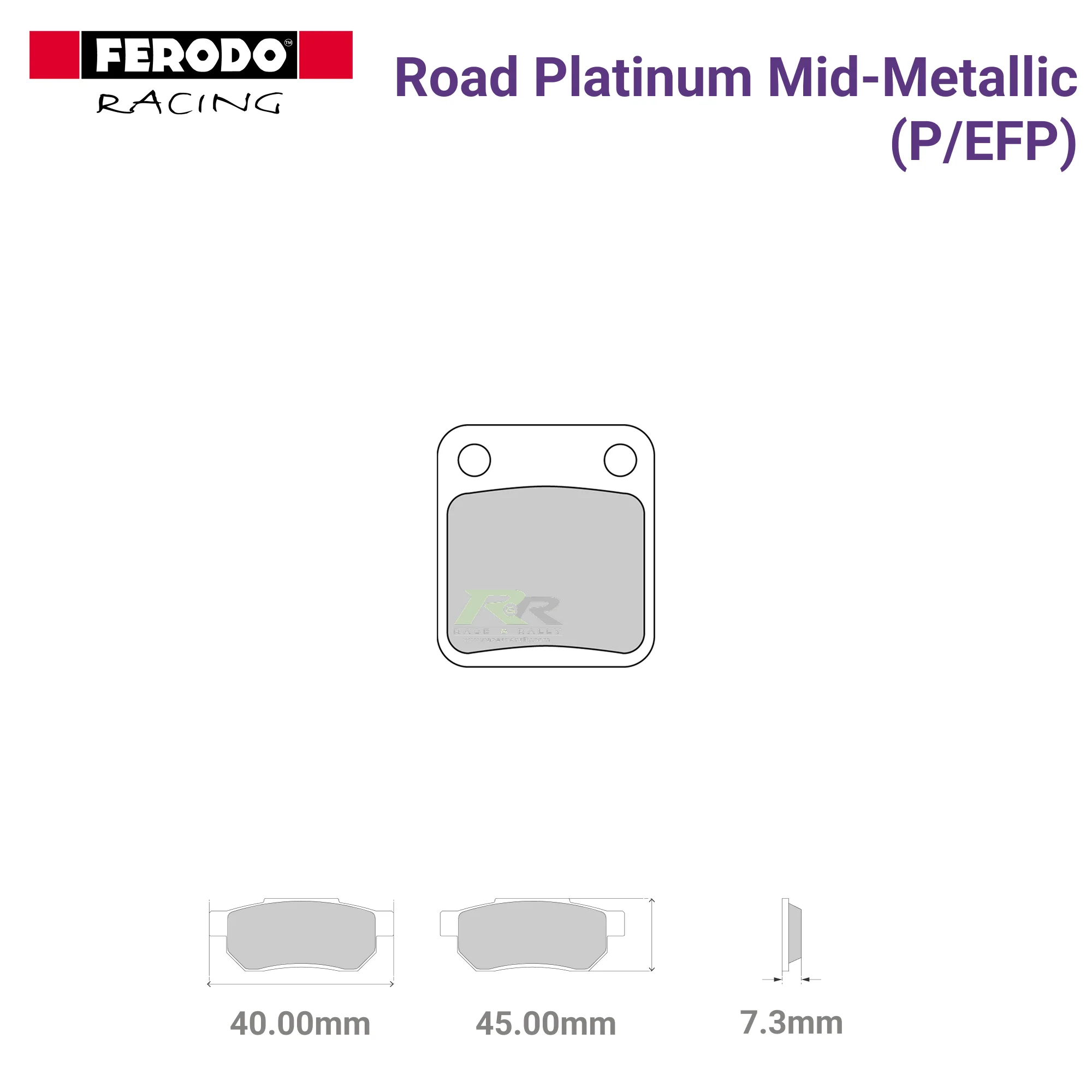 FDB250P - (P/EFP) - Road Platnium Mid-Metallic Motorcycle Brake Pads