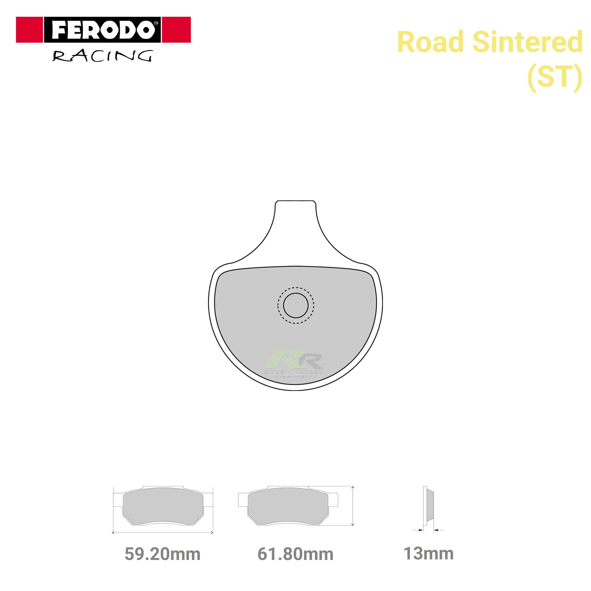 FDB352ST - (ST) - Road Sintered Motorcycle Brake Pads