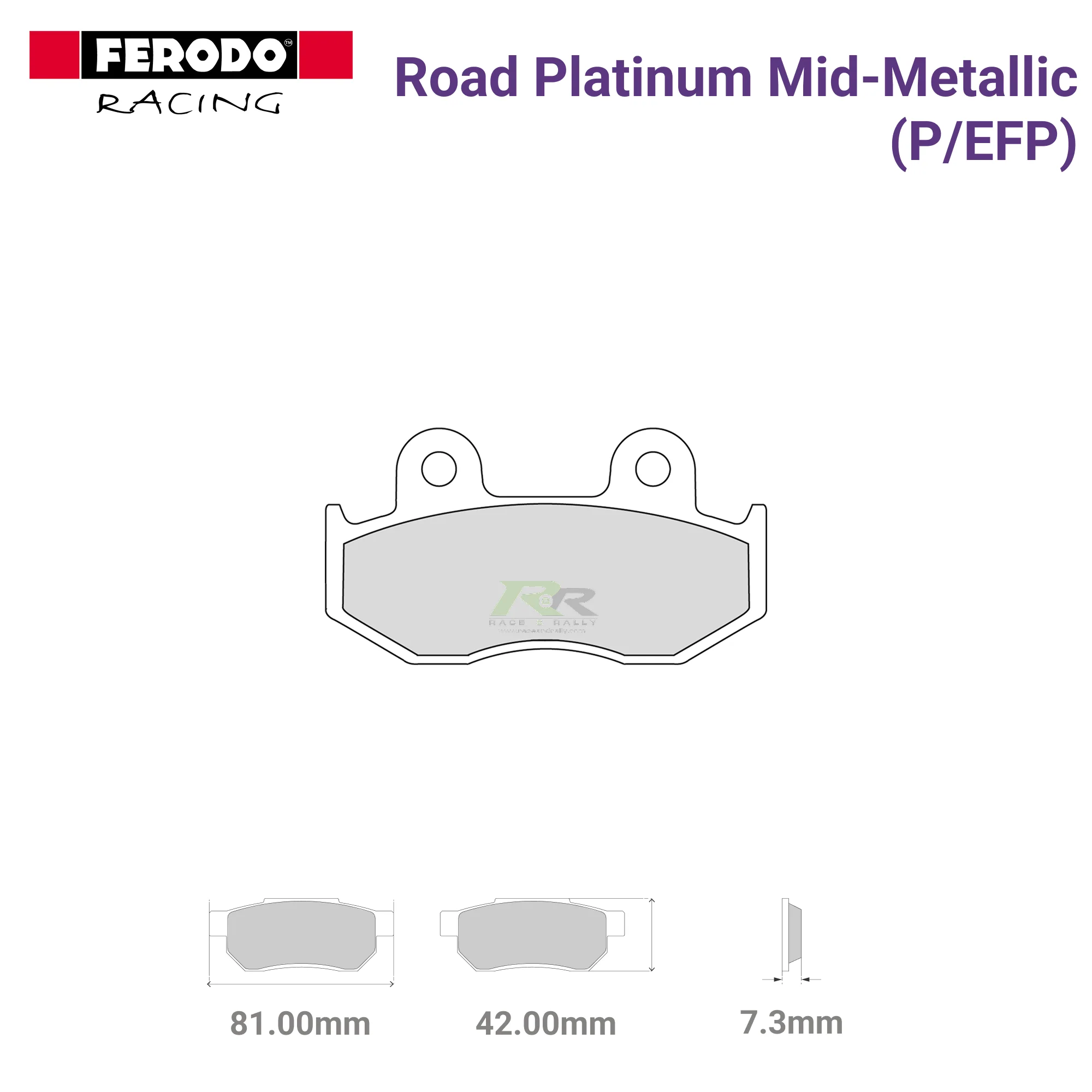 FDB382P - (P/EFP) - Road Platnium Mid-Metallic Motorcycle Brake Pads